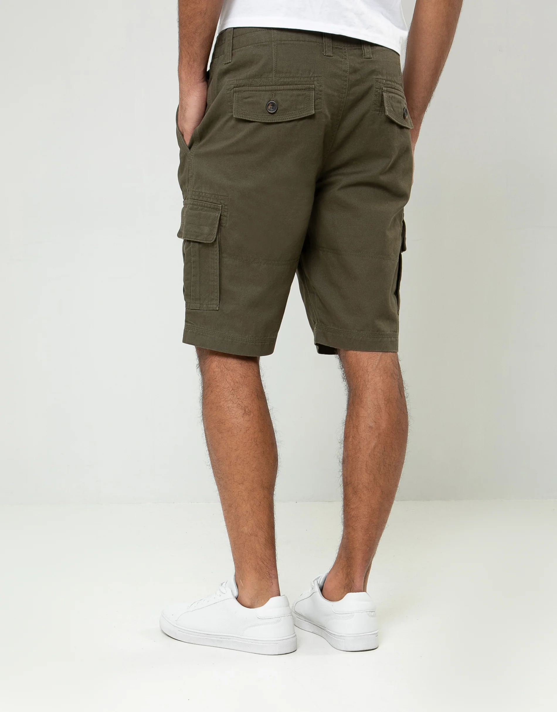 Cargo Shorts in Khaki Green - Image 3