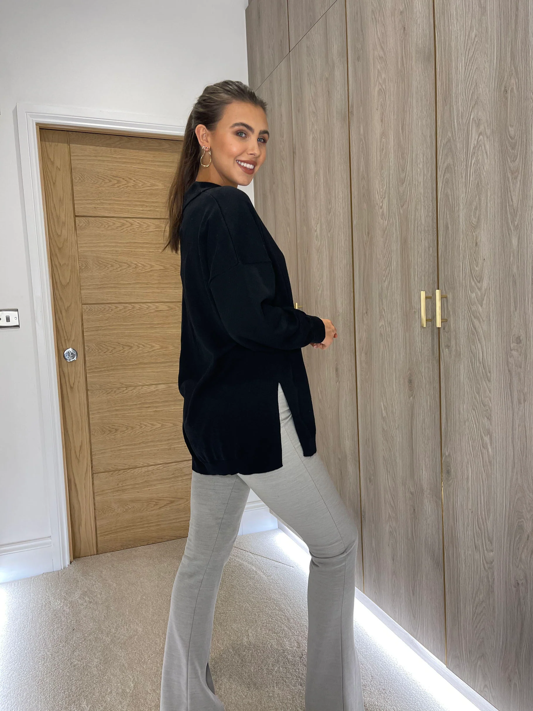 Rugby Style Top in Black - Image 2