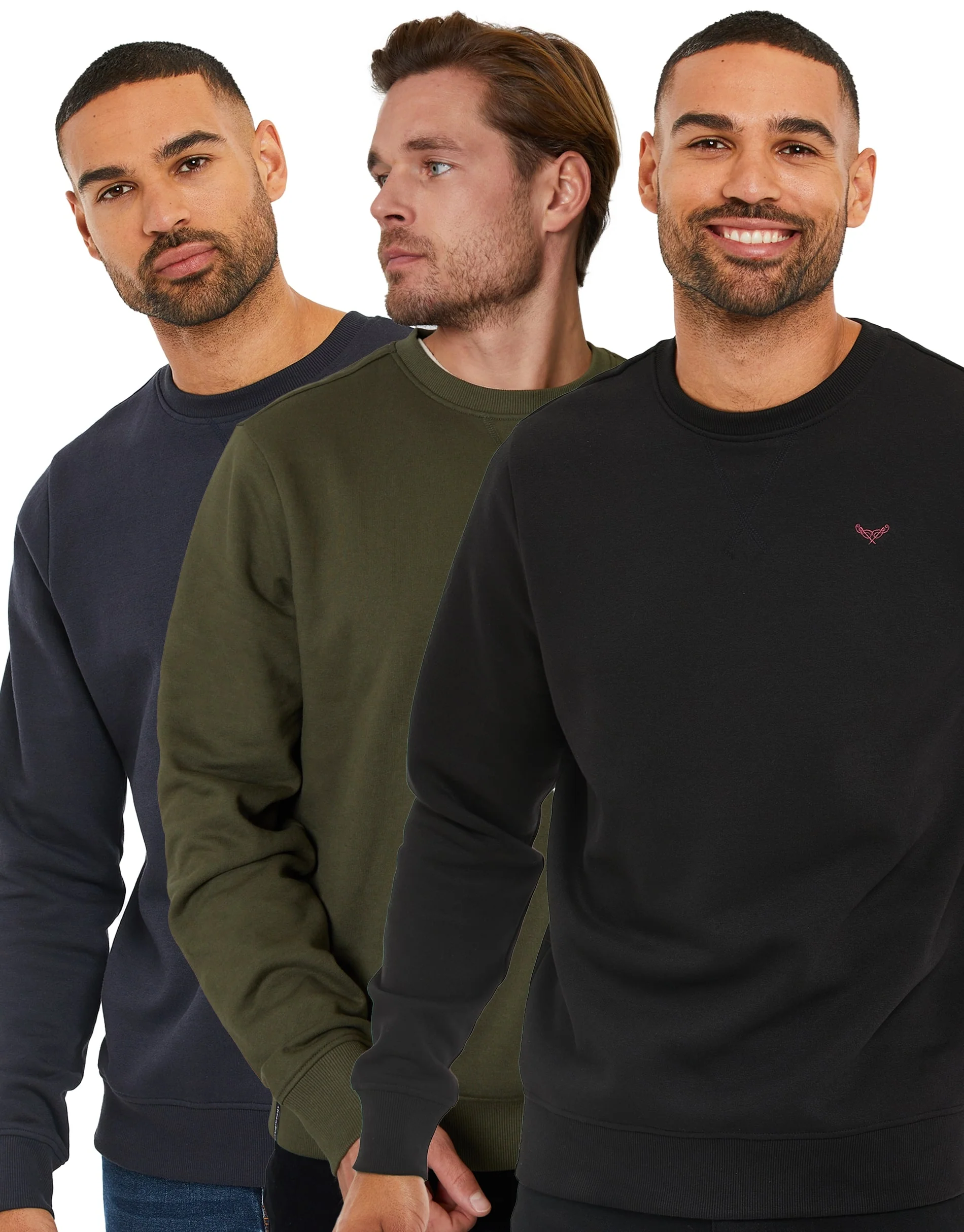 3 Pack Assorted Crew Neck Sweatshirts