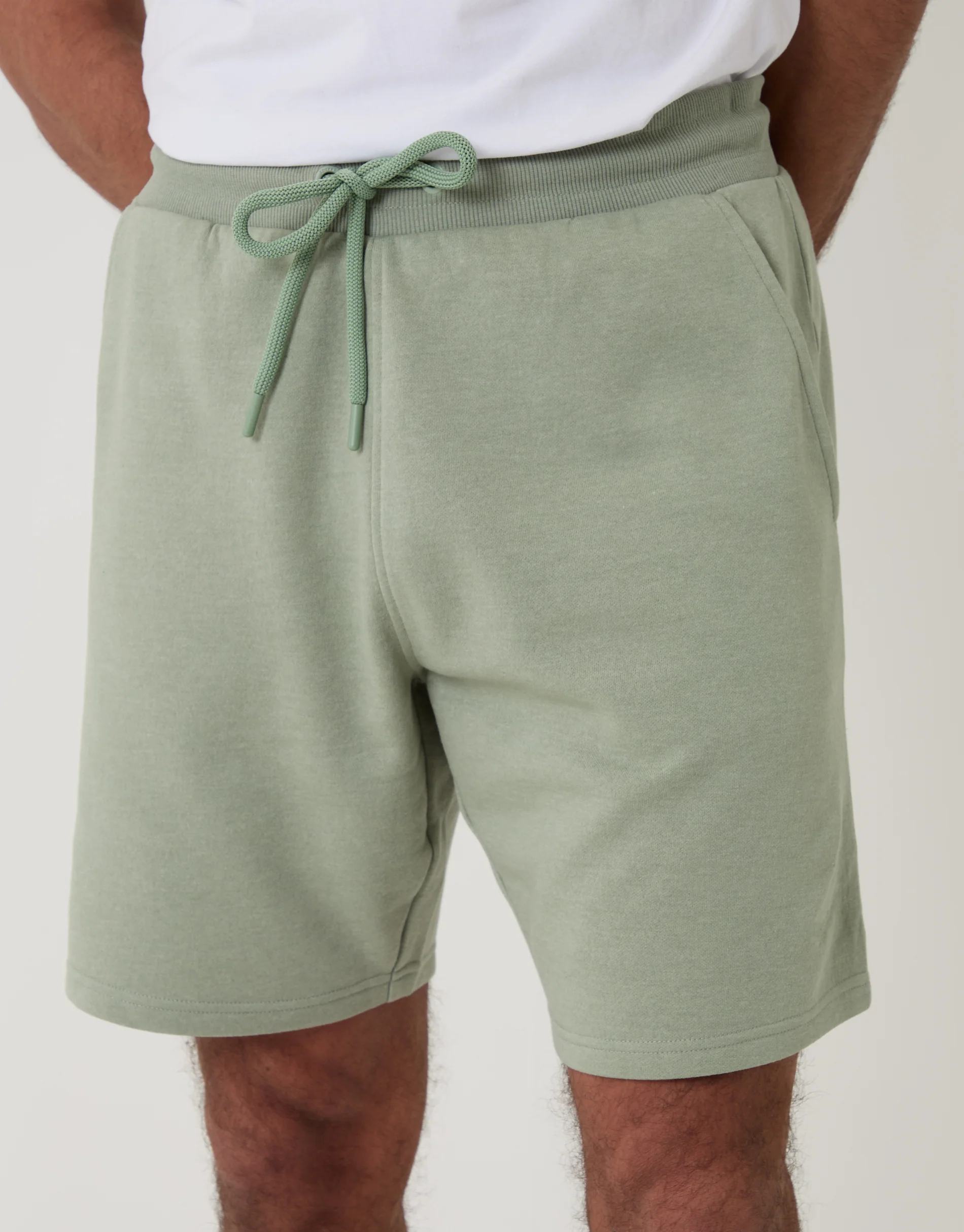 Sweat Shorts in Sage Green - Image 4