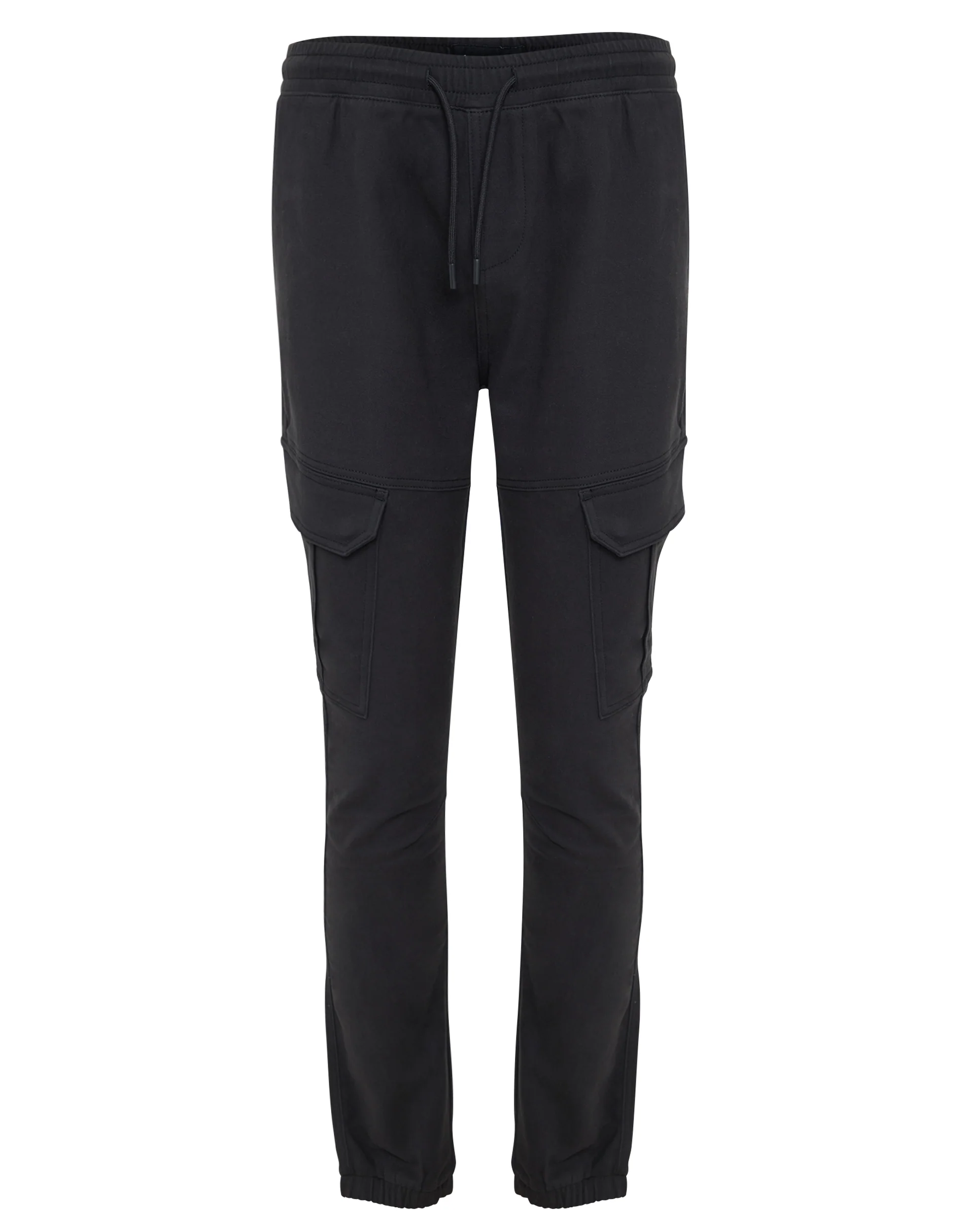 Slim Fit Cargo Pocket Jogger Style Trousers in Black - Image 5