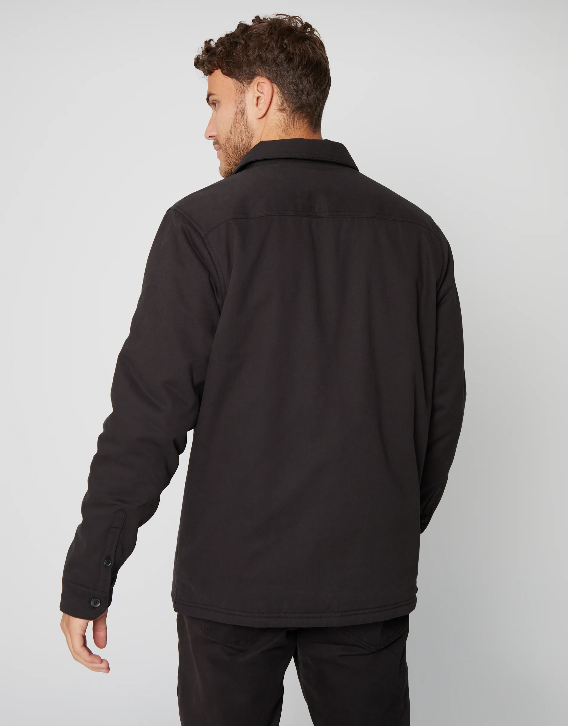 Lightweight Shacket in Black - Image 3