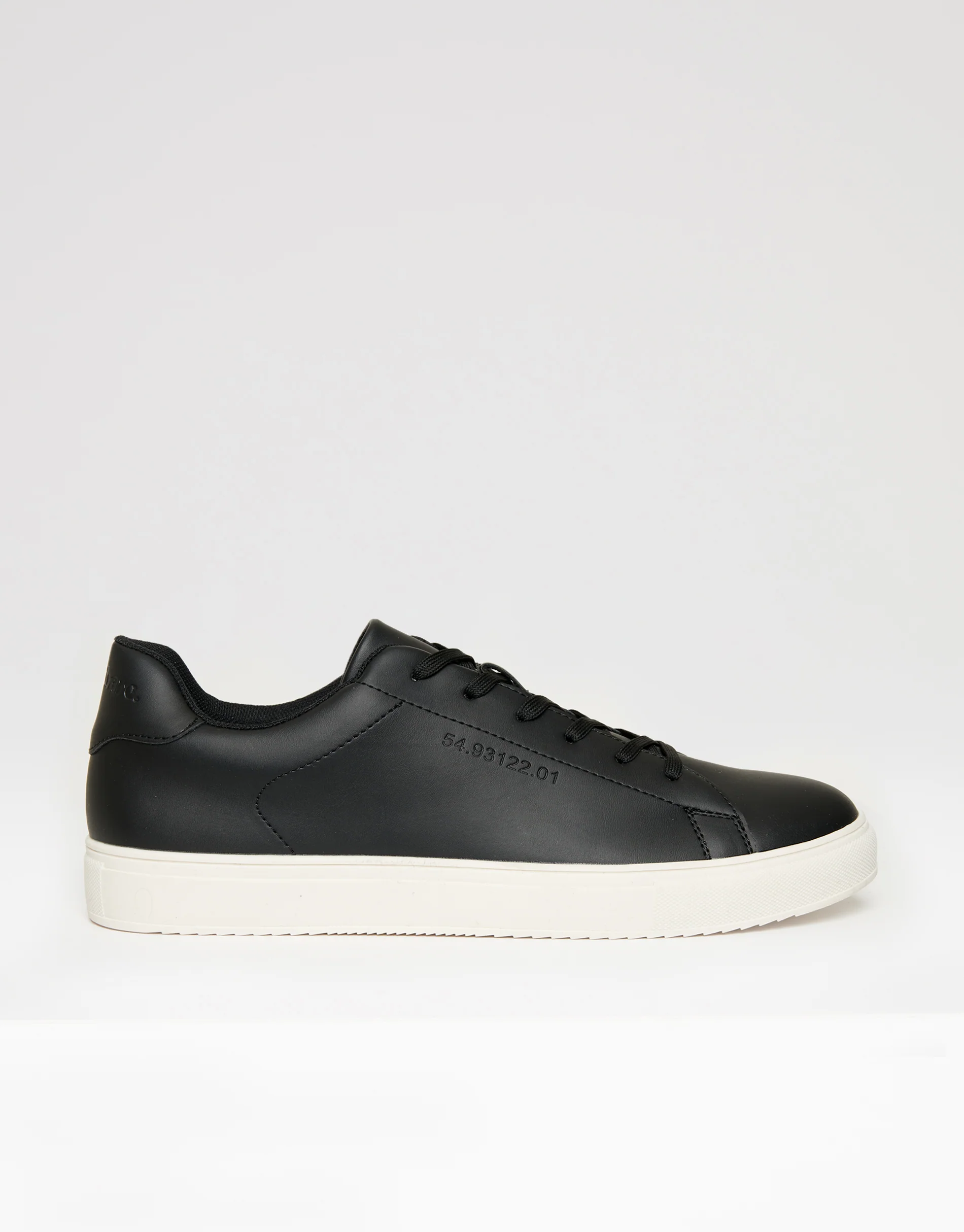PU Court Trainers in Black