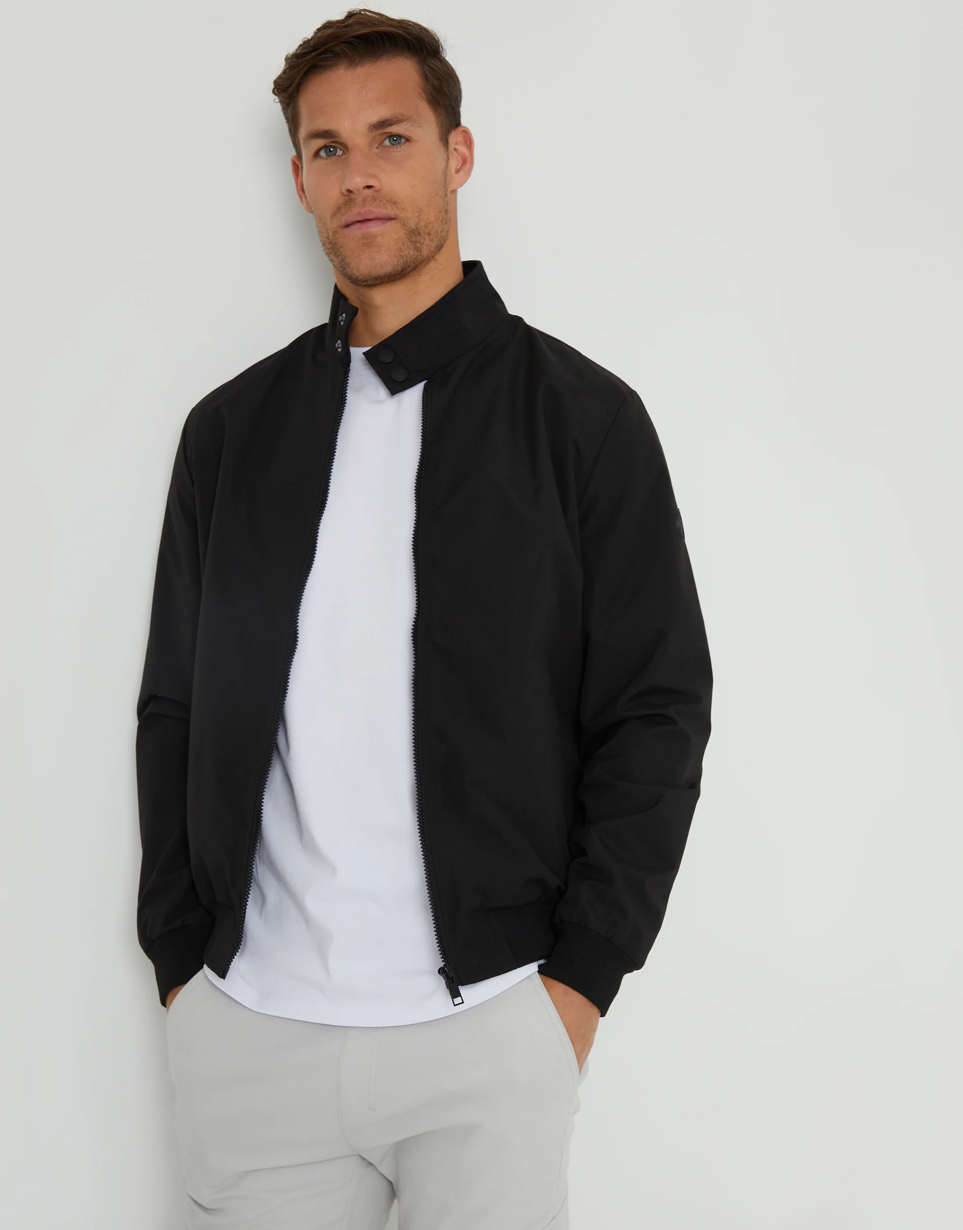 Showerproof Harrington Jacket in Black