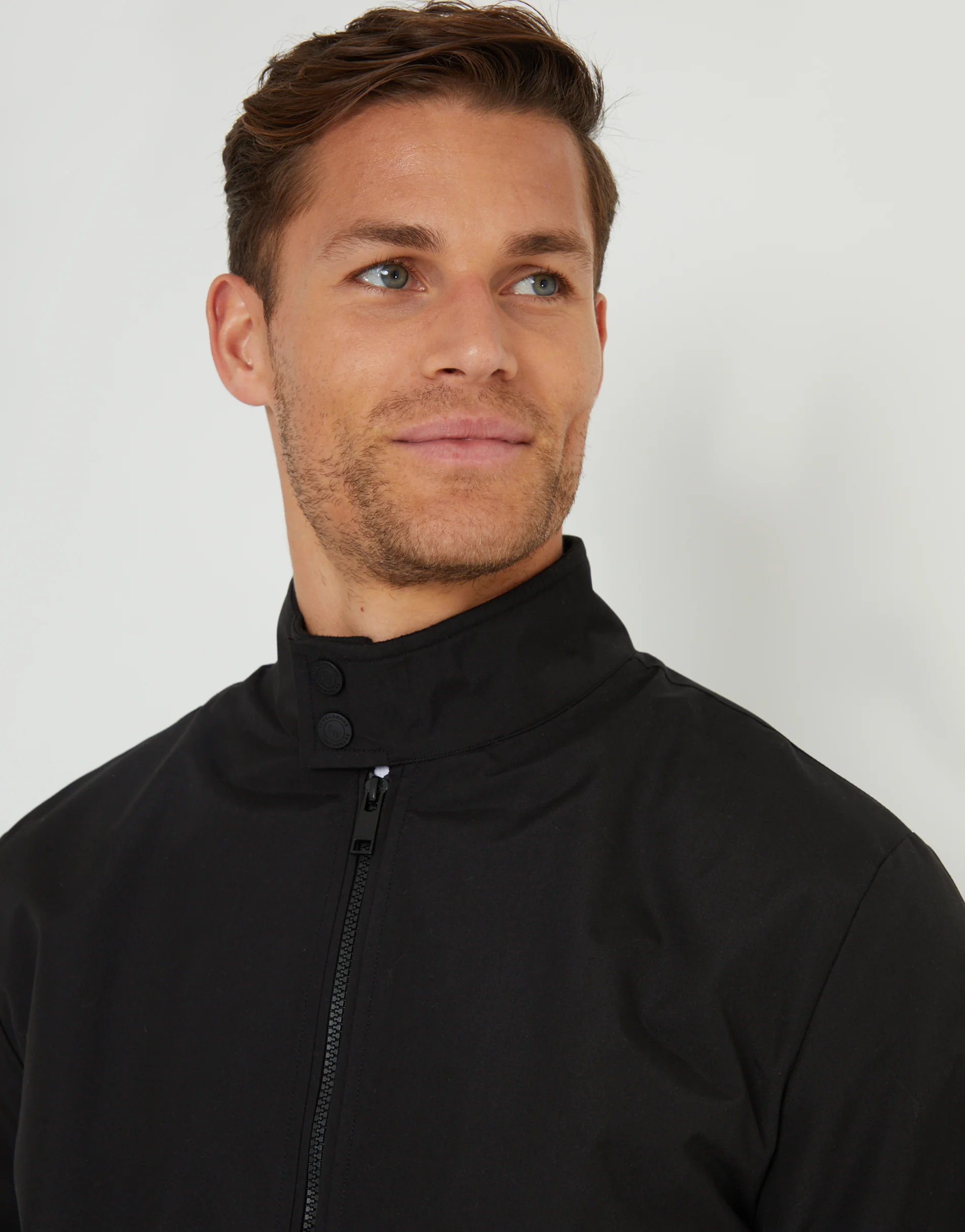 Showerproof Harrington Jacket in Black - Image 4