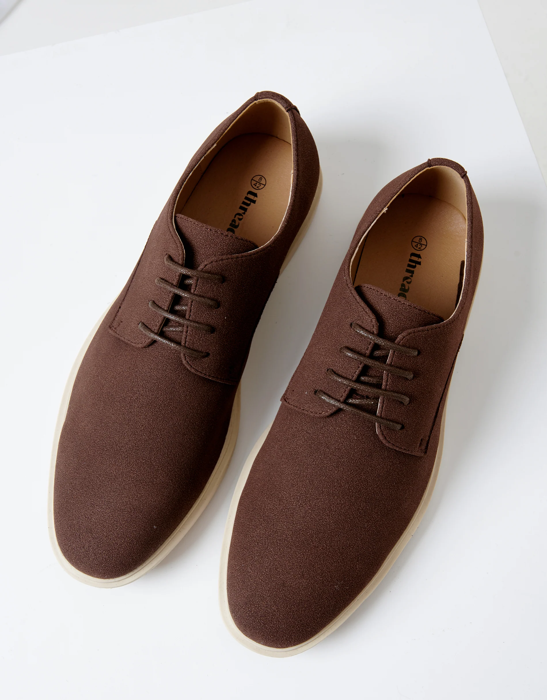 Faux Suede Desert Shoes in Brown - Image 2