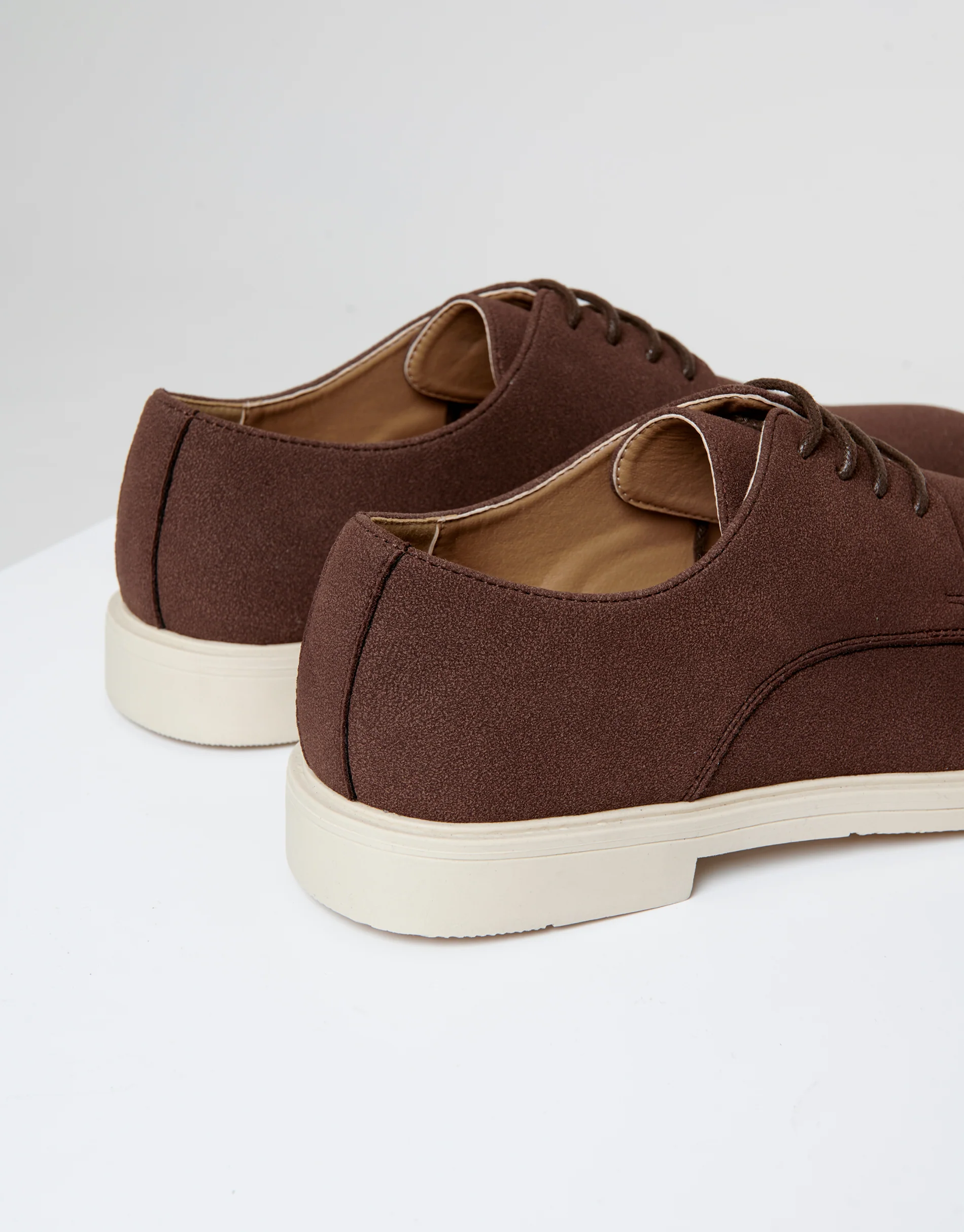 Faux Suede Desert Shoes in Brown - Image 4