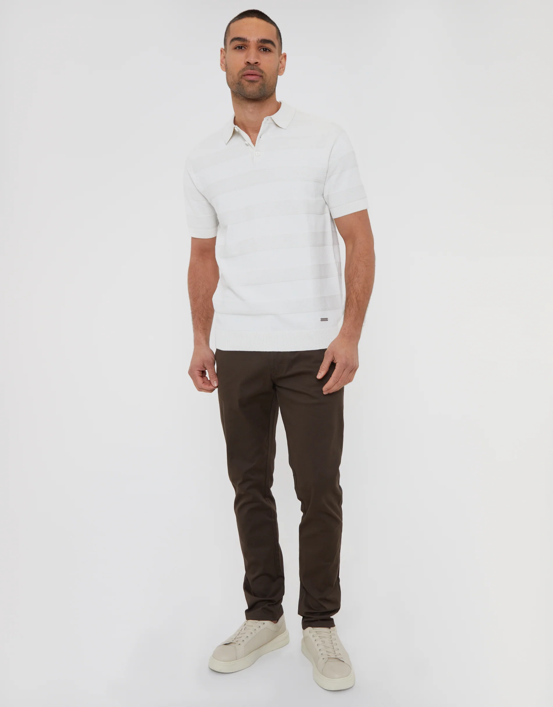 Slim Fit Brown Chino Trousers in Chocolate Brown