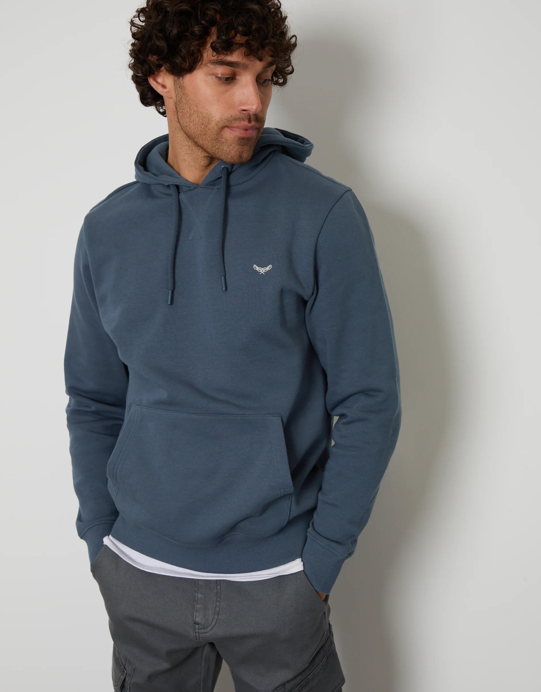 Overhead Hoodie in Denim Blue