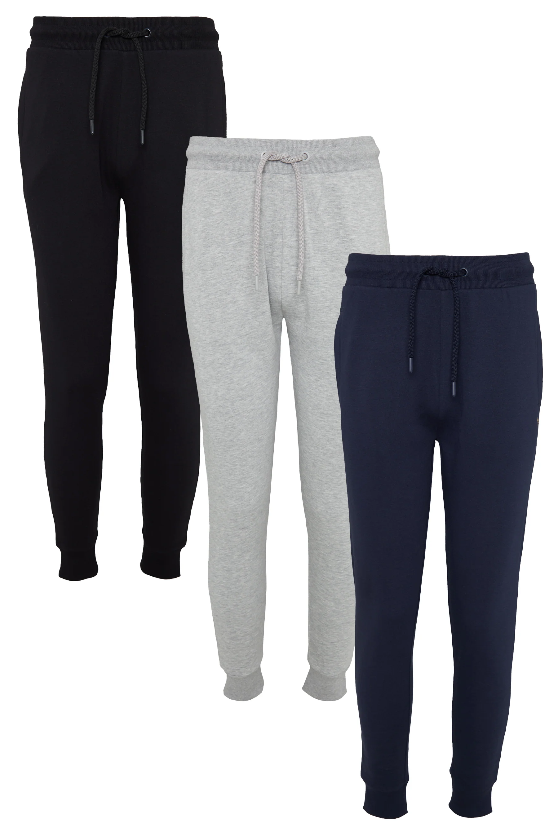 3 Pack Regular Fit Joggers in Dark Mix