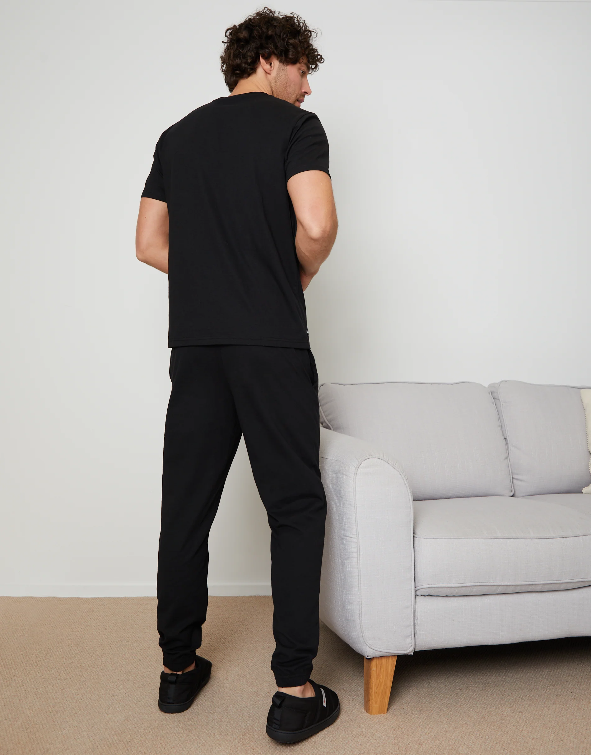 Script Logo Lounge Set in Black - Image 2