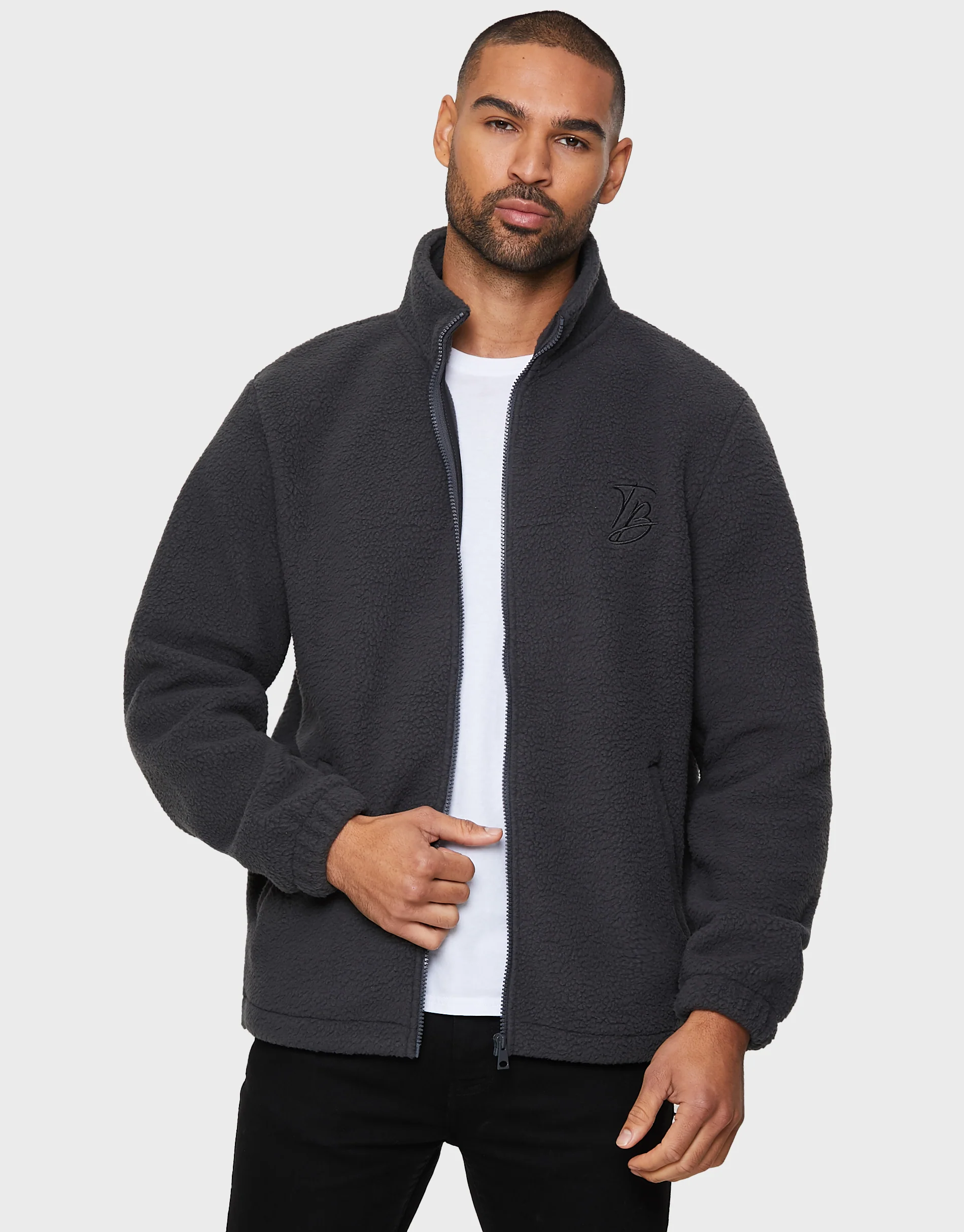 Faux Borg Jacket in Charcoal Grey