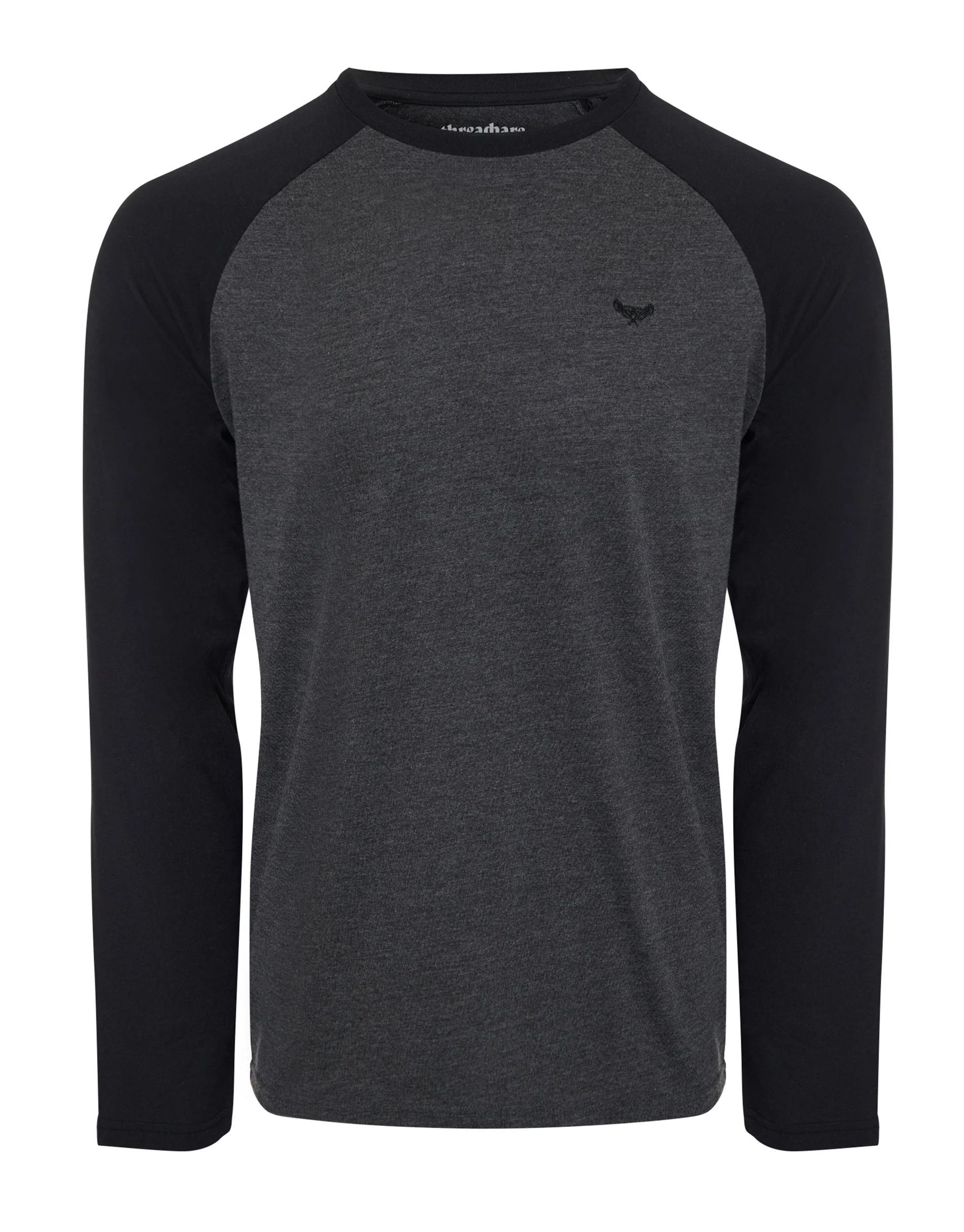 Raglan Sleeve Pyjama Set in Grey & Black - Image 6