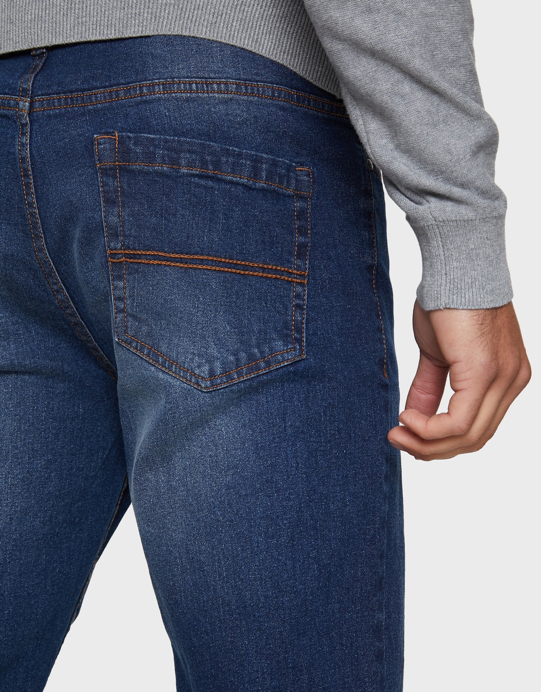 Slim Fit Jeans in Mid Blue - Image 4