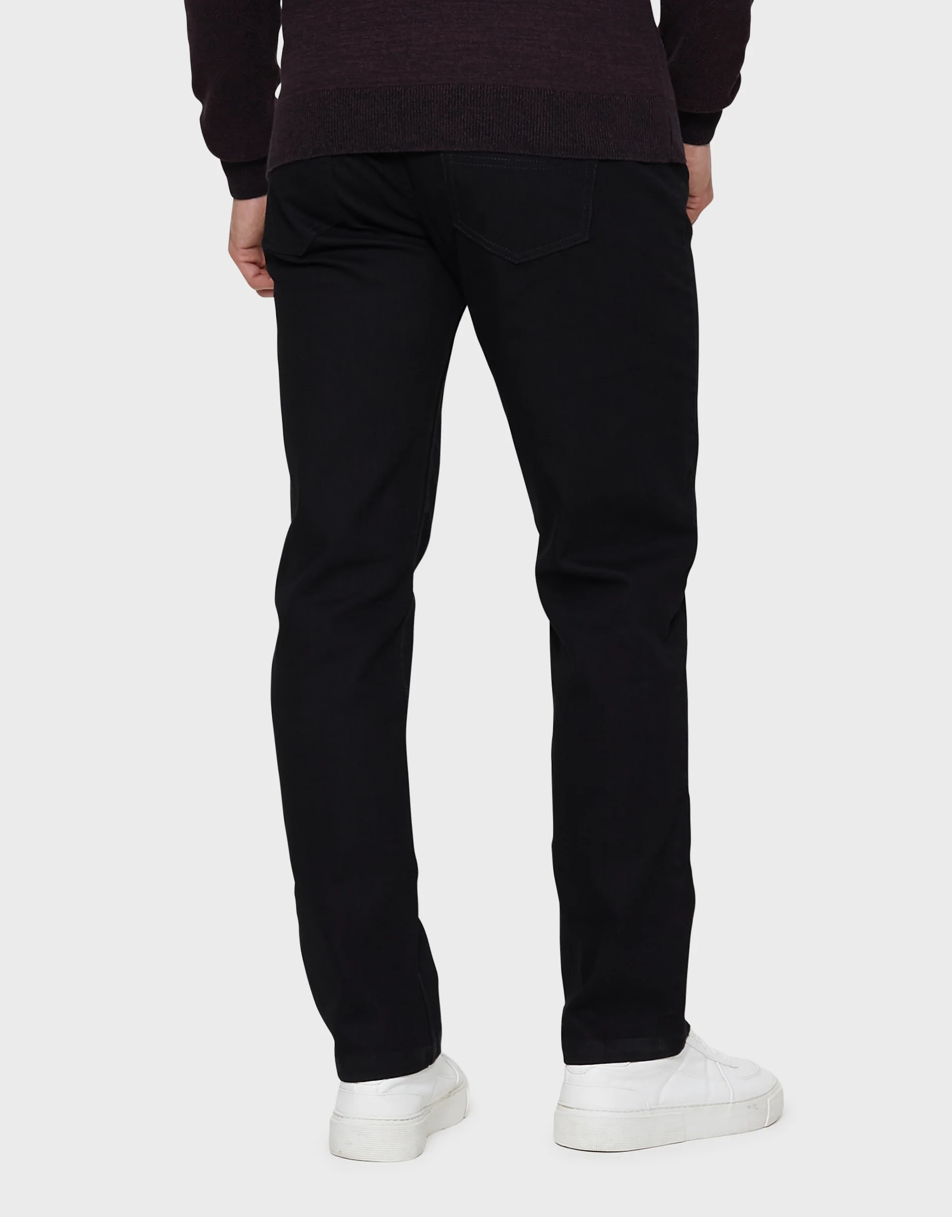 Straight Leg Belted Jeans in Black - Image 2