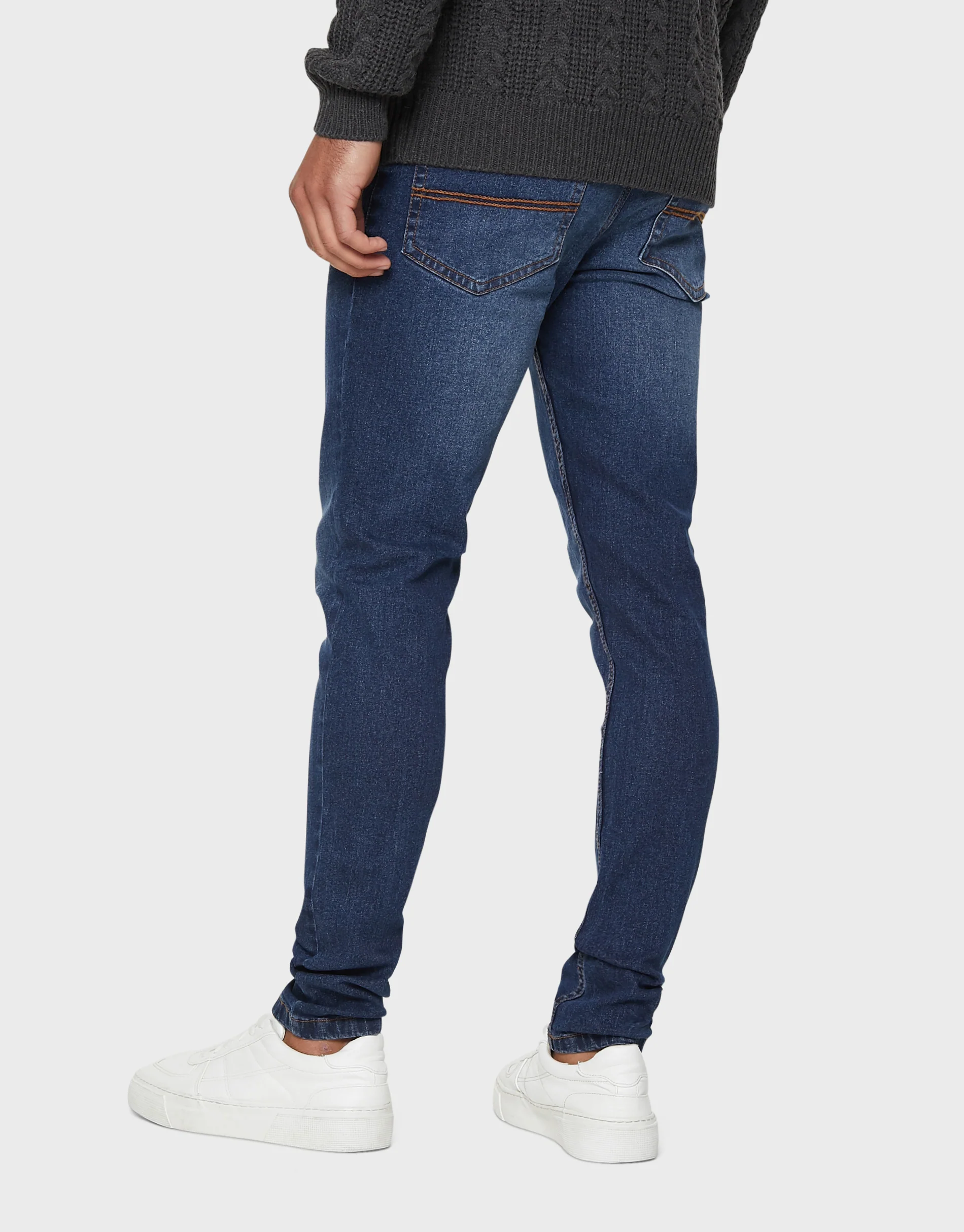 Super Skinny Jeans in Mid Blue - Image 2