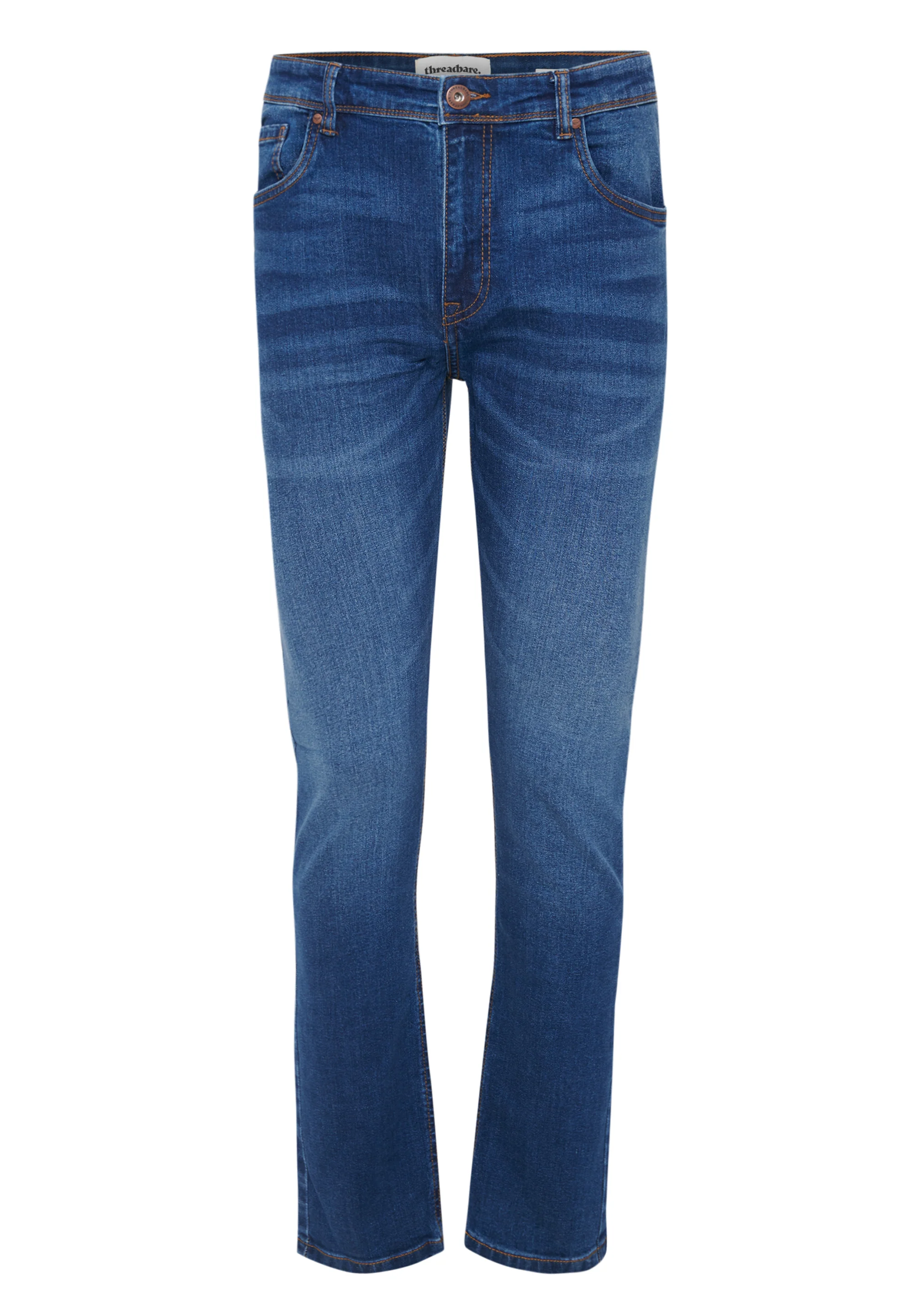 Straight Leg Jeans in Mid Wash - Image 5