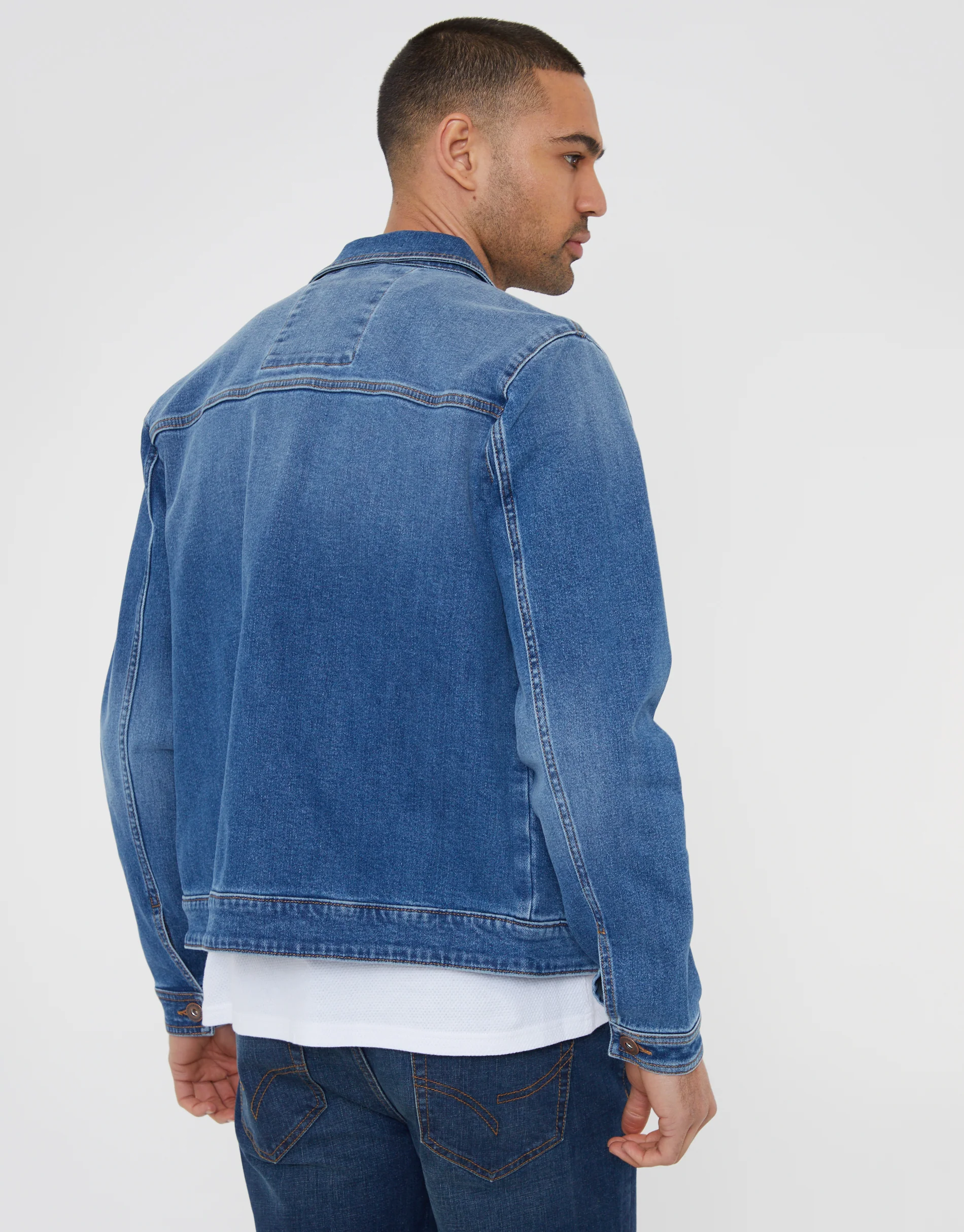 Denim Jacket in Mid Wash - Image 2