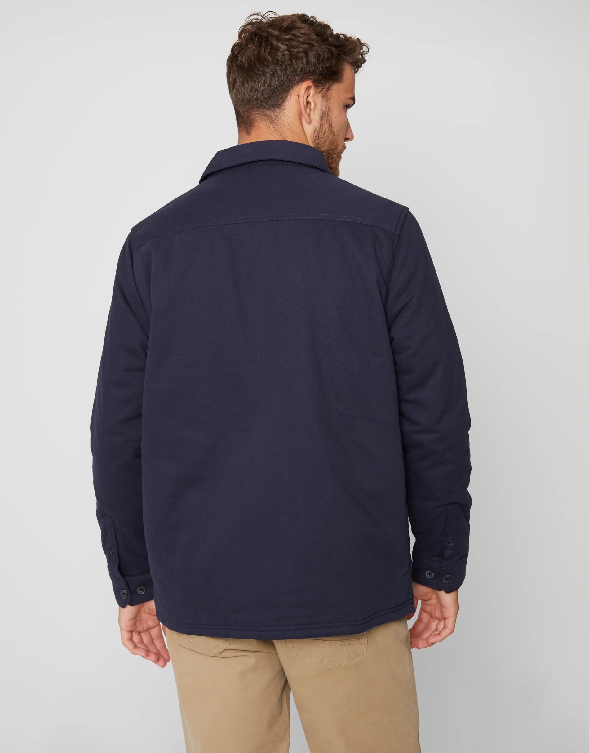 Lightweight Shacket in Navy - Image 3