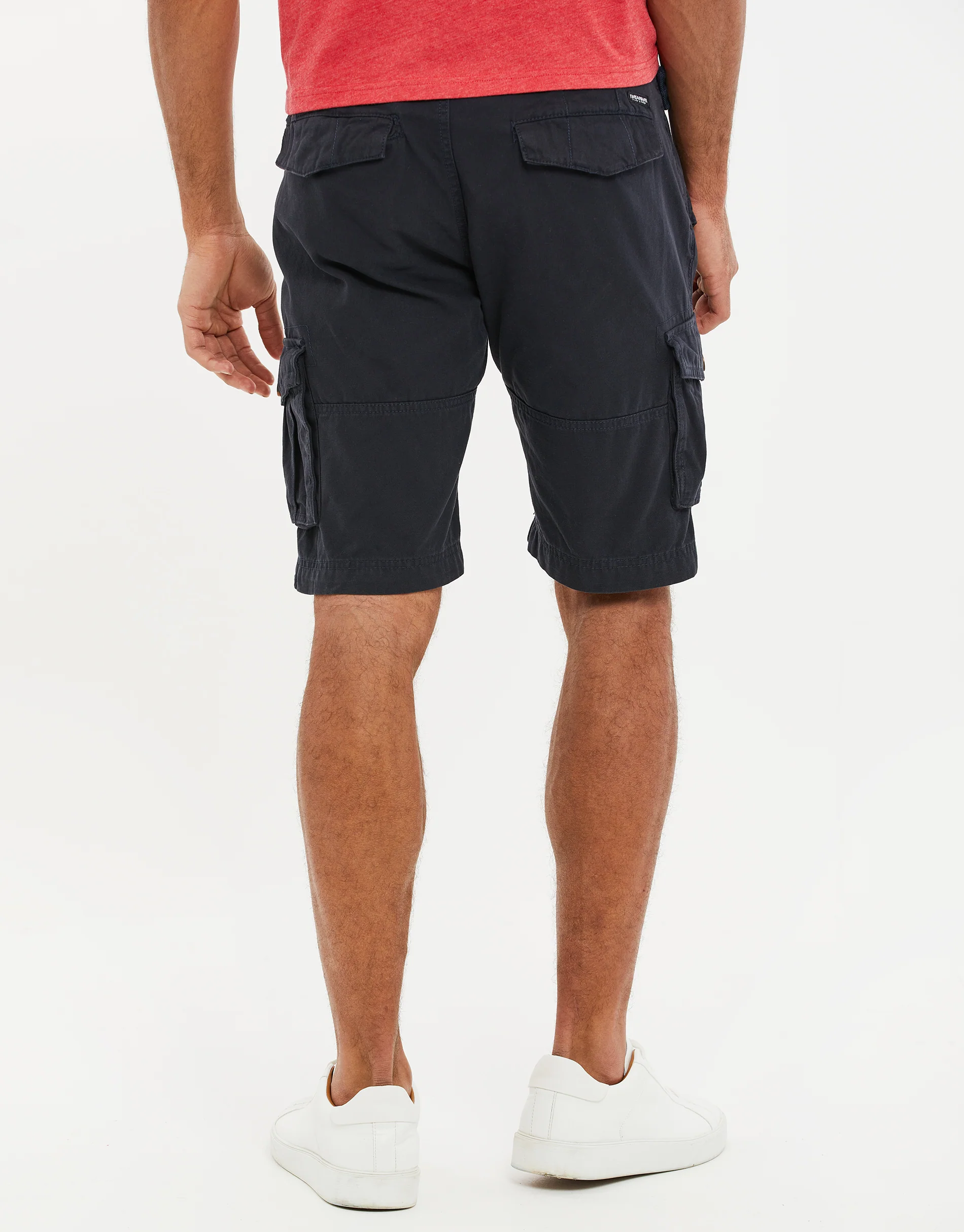 Belted Cargo Shorts in Navy - Image 3