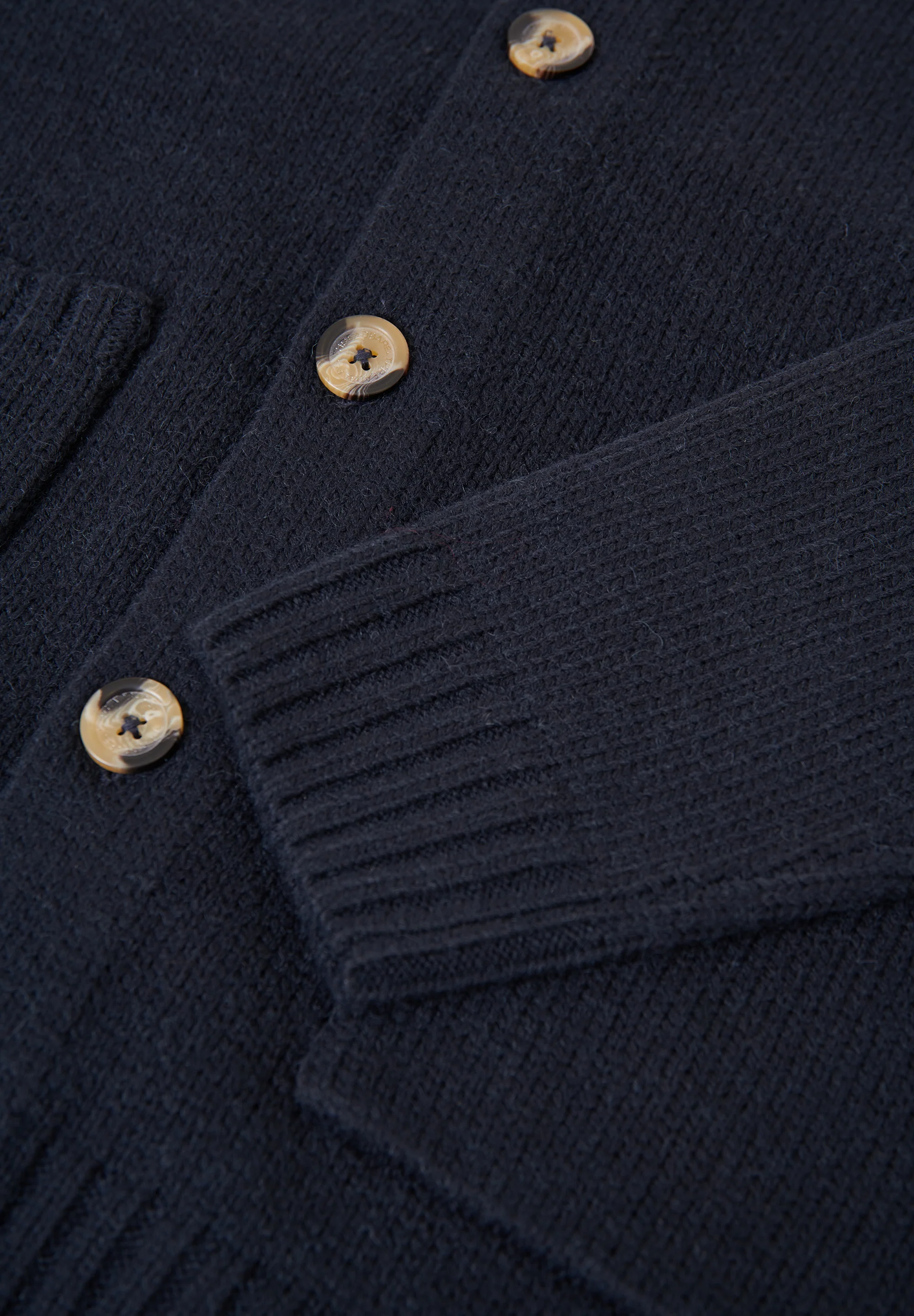 Knitted V-Neck Cardigan in Navy - Image 7