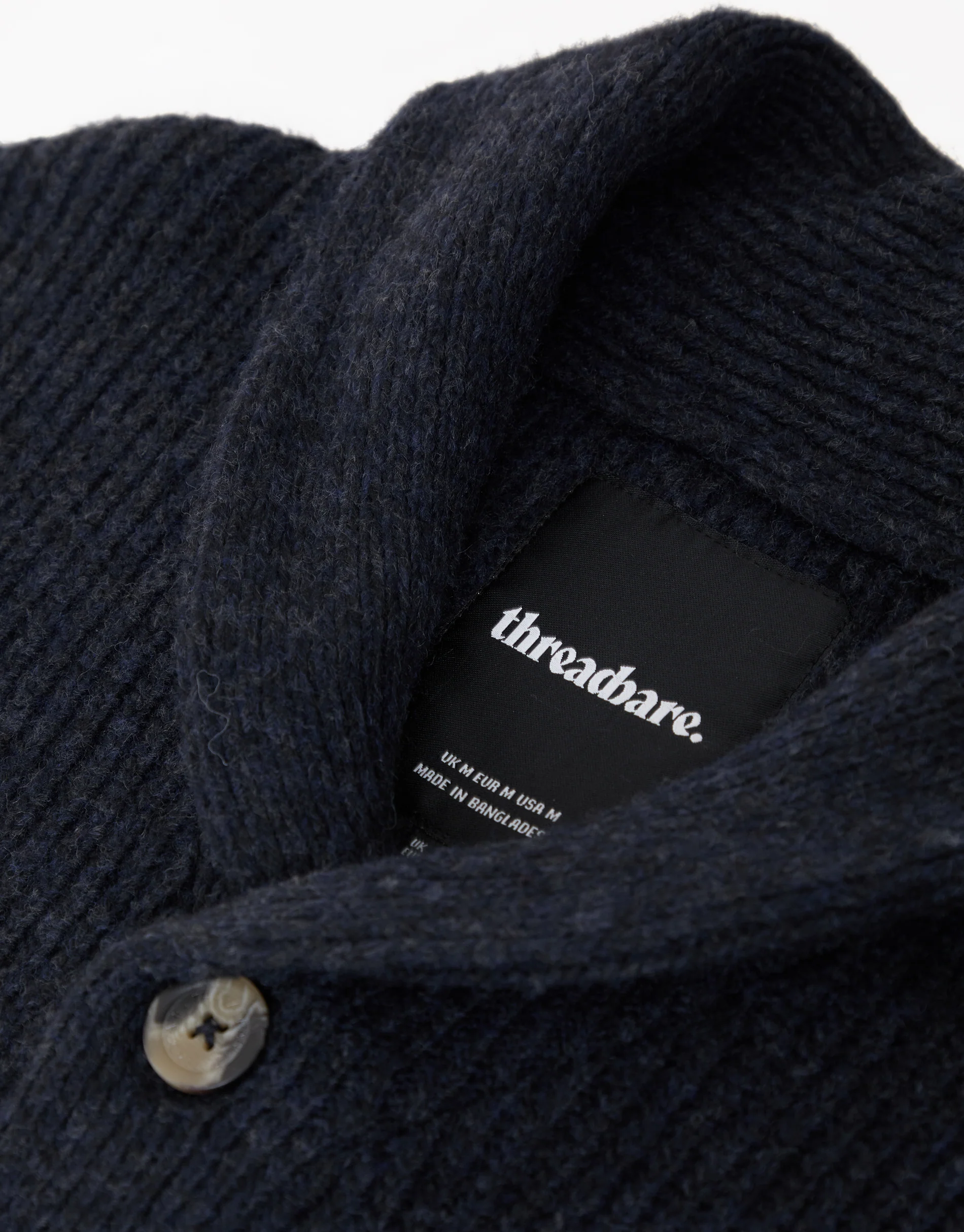 Shawl Cardigan in Navy Marl - Image 6