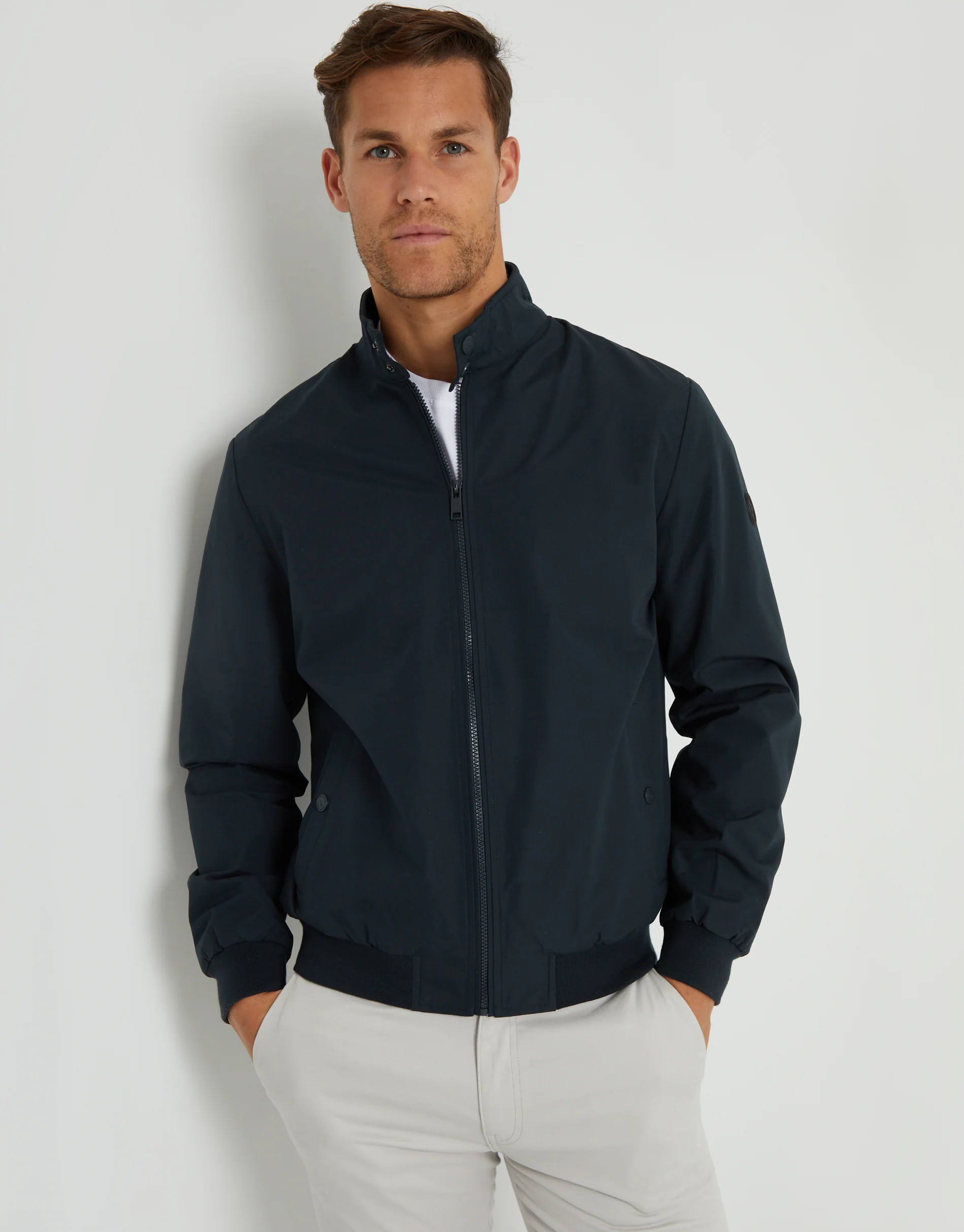 Showerproof Harrington Jacket in Navy
