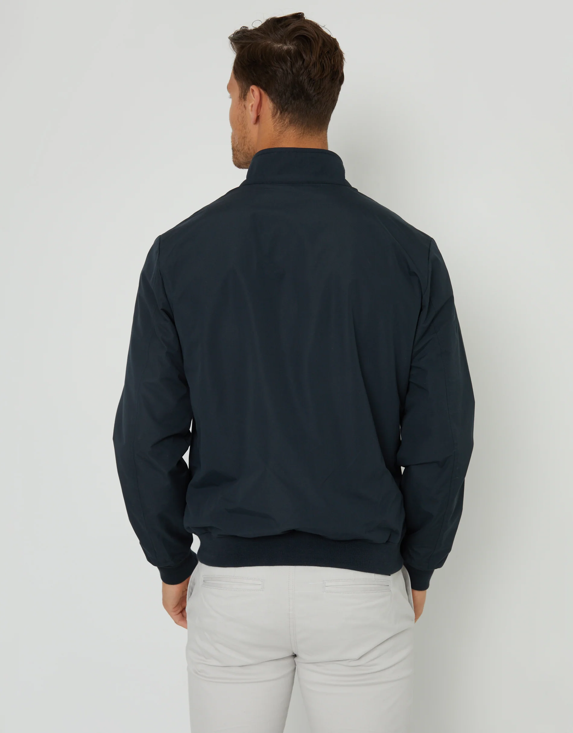 Showerproof Harrington Jacket in Navy - Image 2