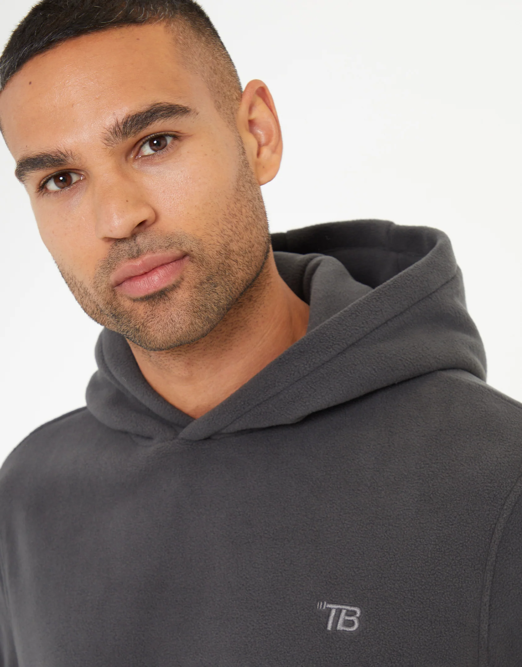 Microfleece Overhead Hoodie in Slate Grey - Image 4
