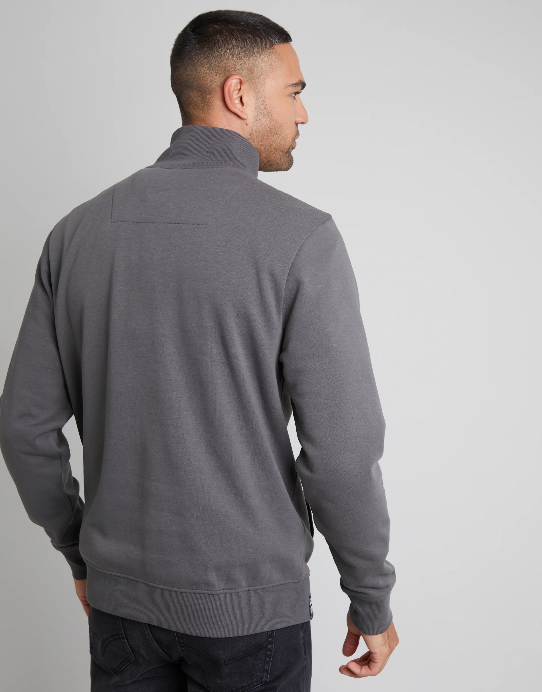 Quarter Zip Sweatshirt in Slate Grey - Image 2