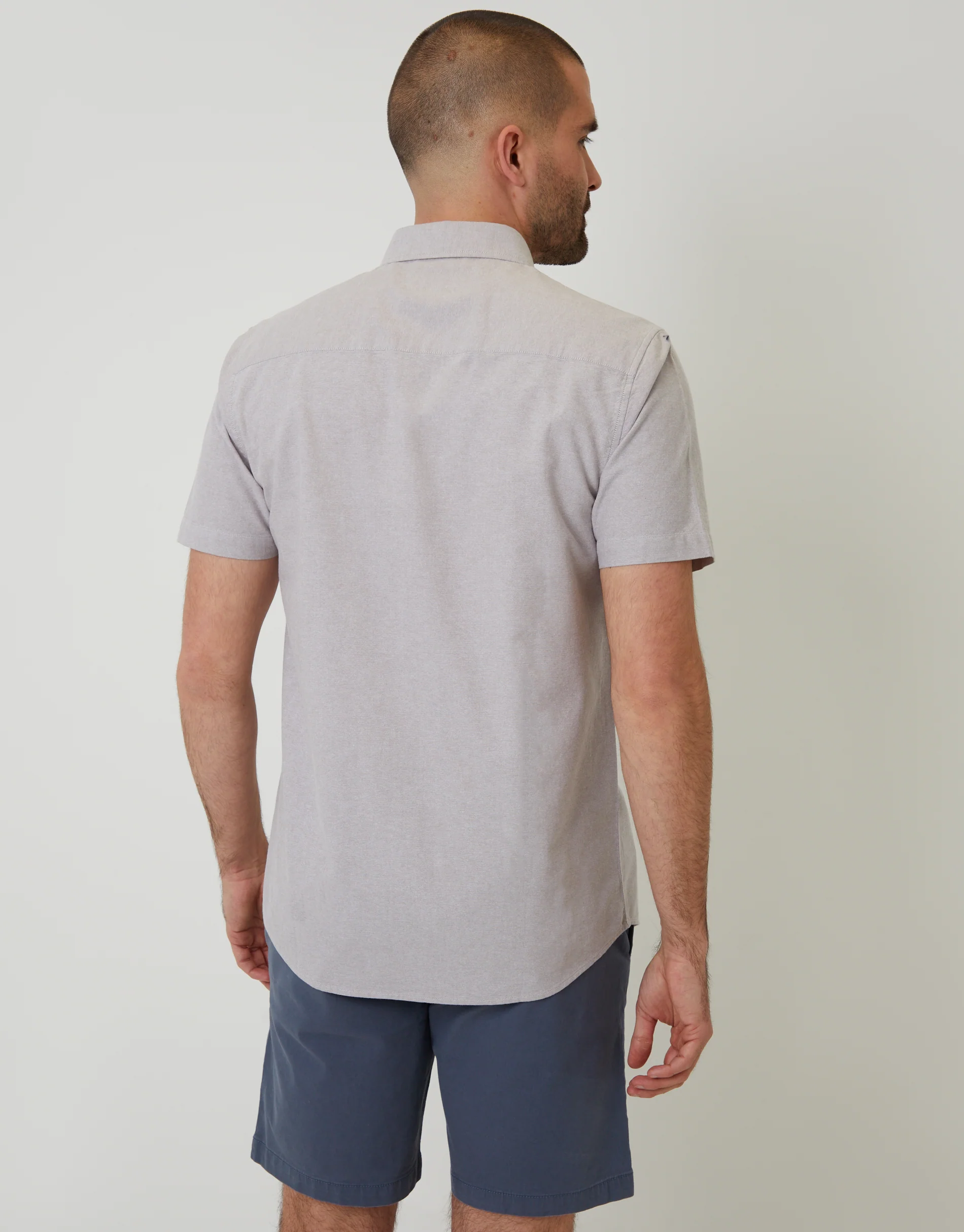 Short Sleeve Shirt in Taupe - Image 2