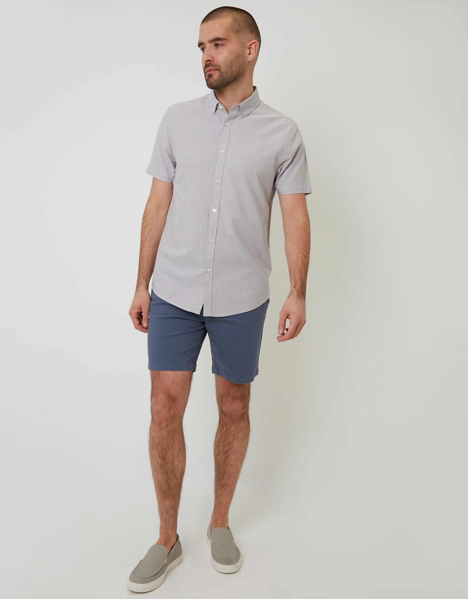 Short Sleeve Shirt in Taupe - Image 3