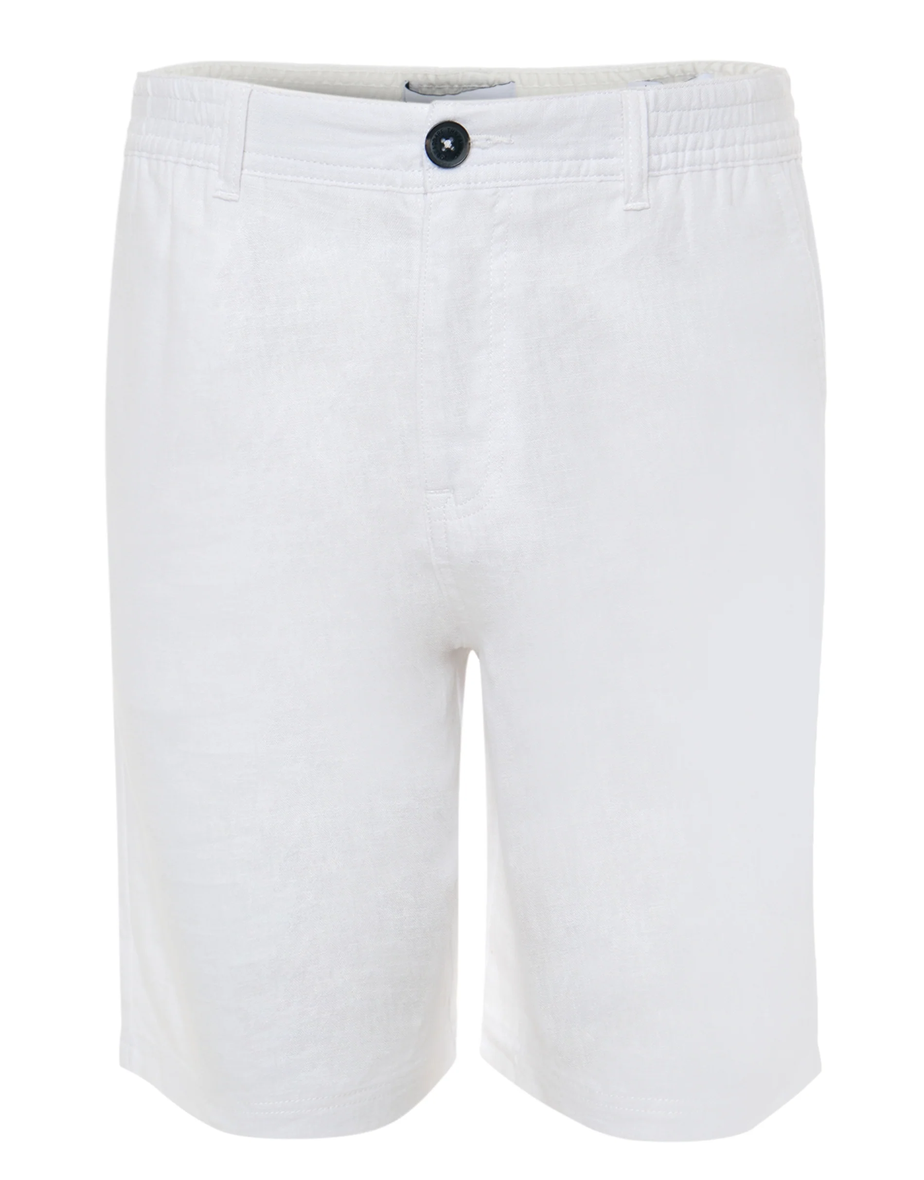 Linen Blend Shorts in White - Image 5