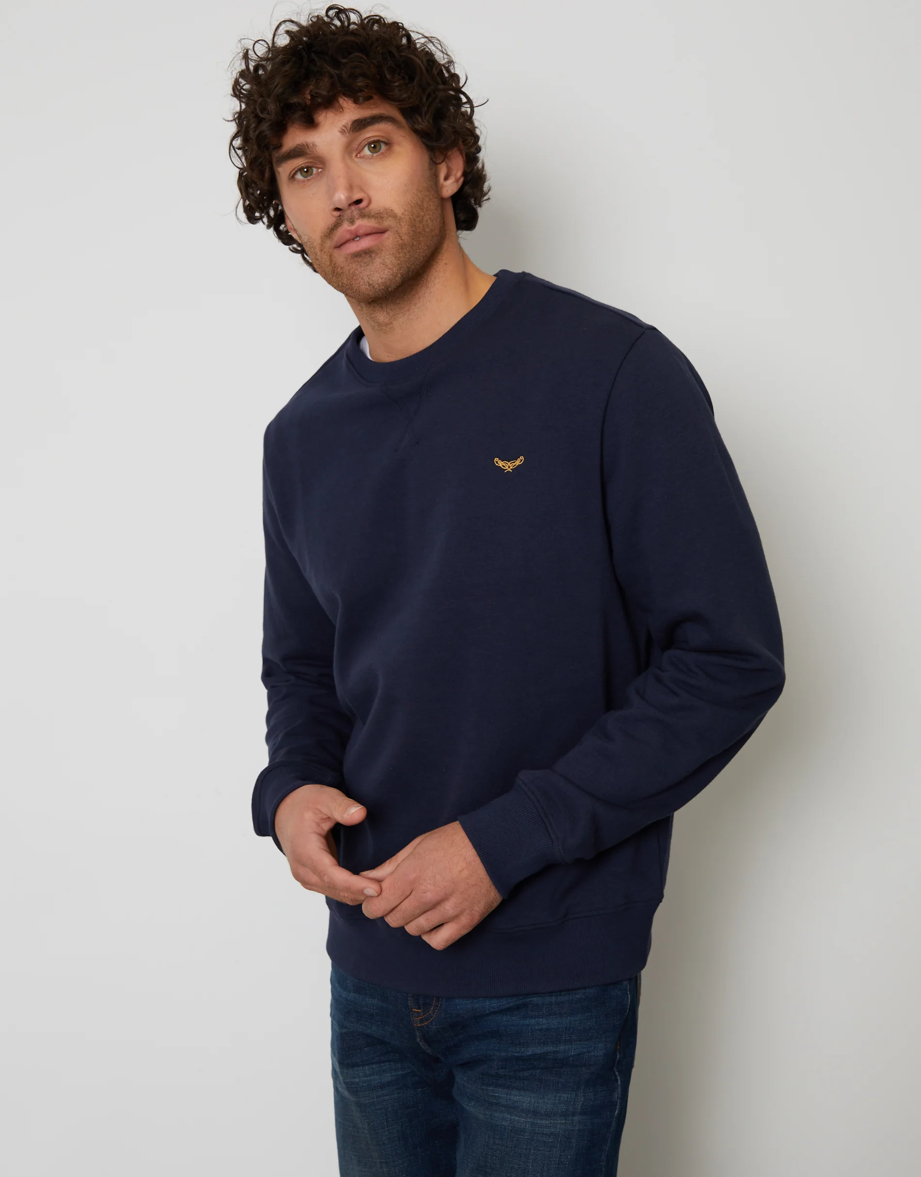 Crew Neck Sweatshirt in Navy