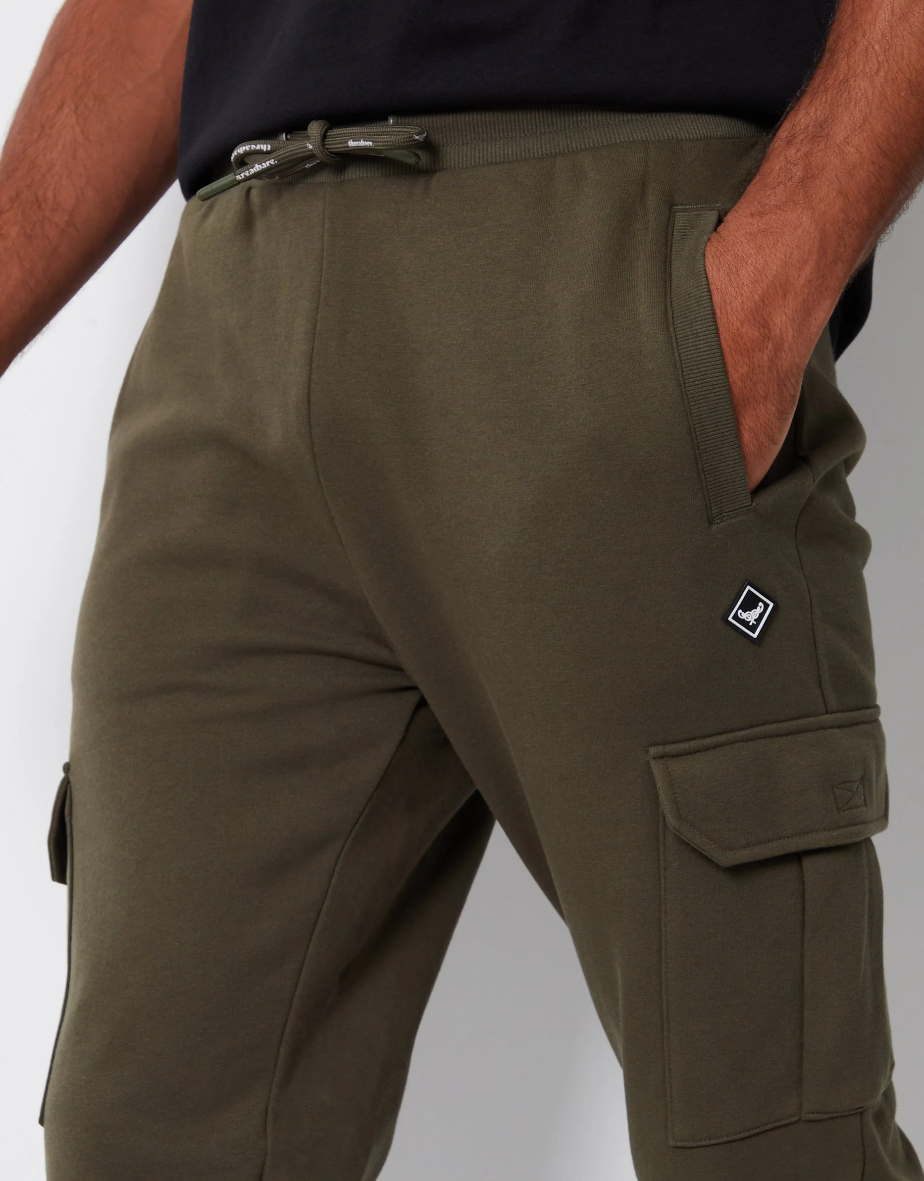 Cargo Style Joggers in Khaki Green - Image 4