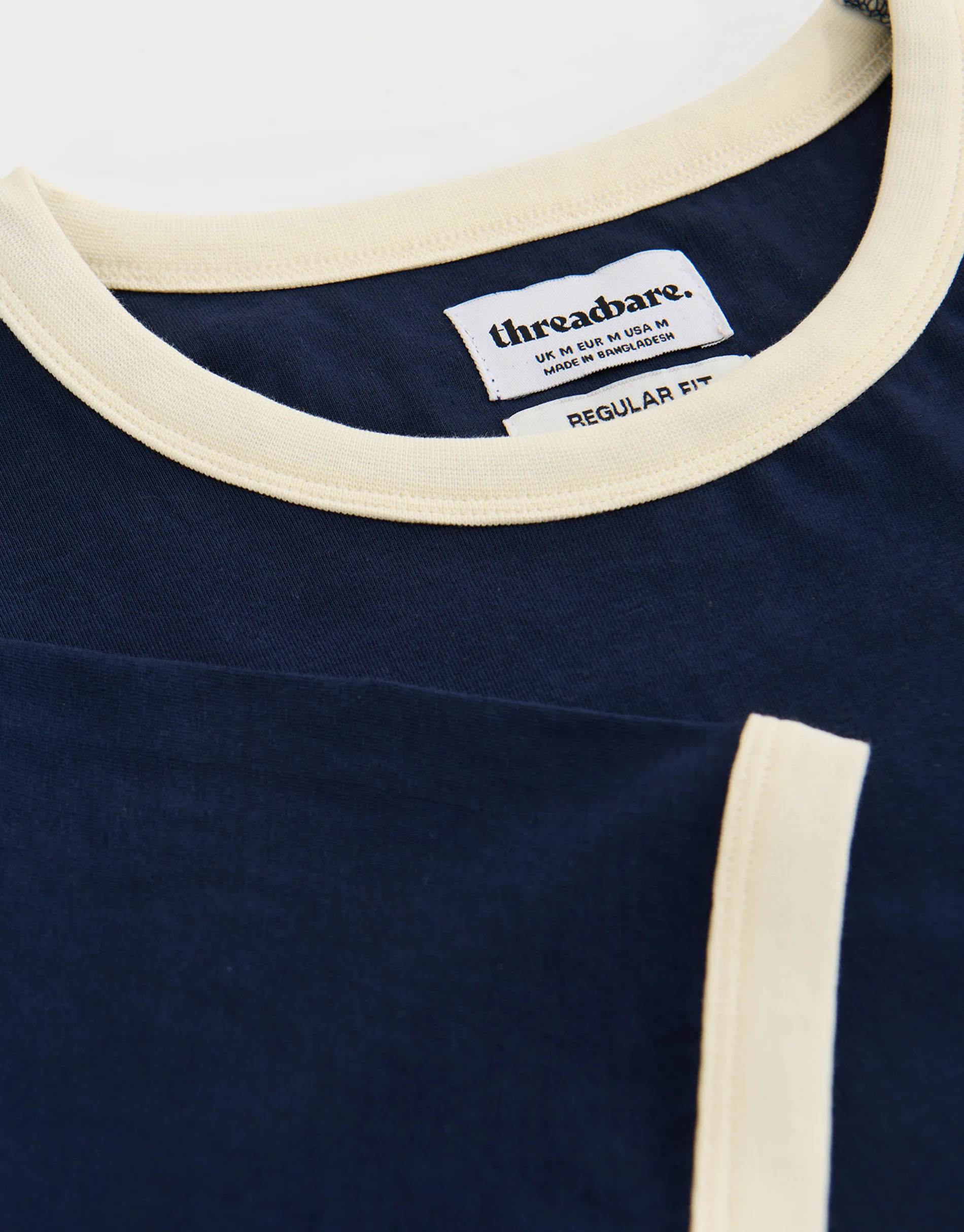 2 Pack Cotton Ringer T-Shirts in Navy Stripe - Image 6