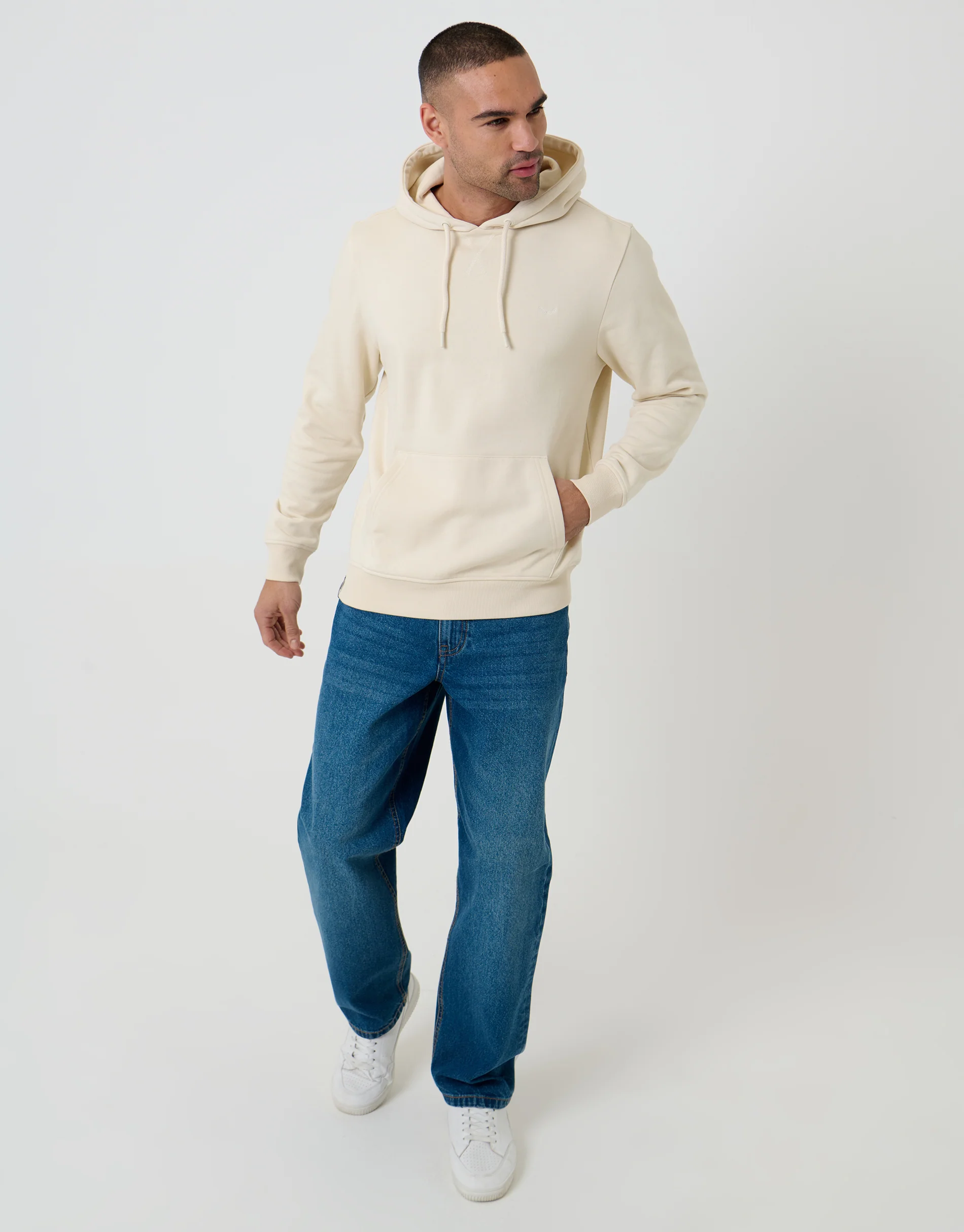 Overhead Hoodie in Beige - Image 3