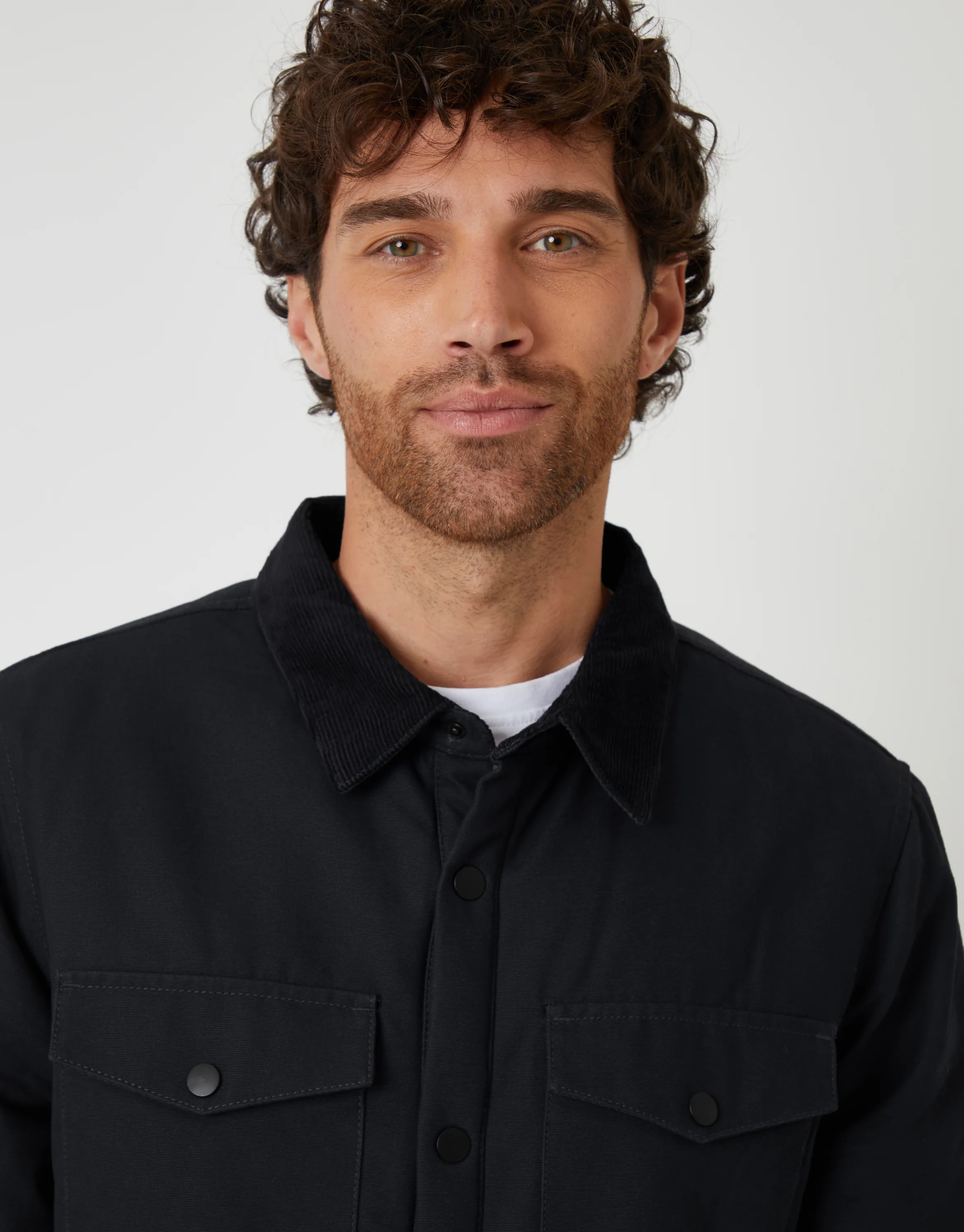 Borg Lined Shacket in Black - Image 4