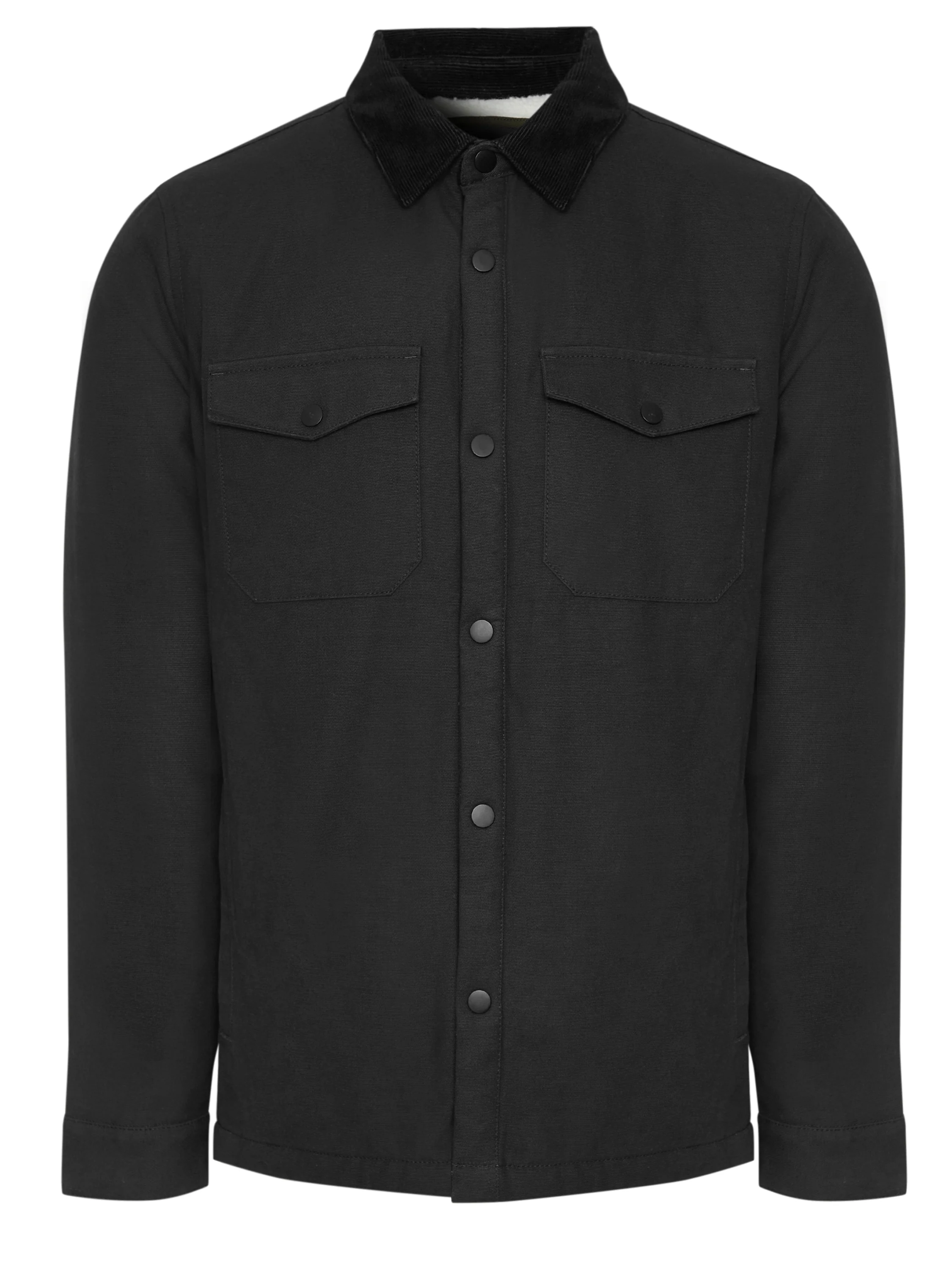 Borg Lined Shacket in Black - Image 8