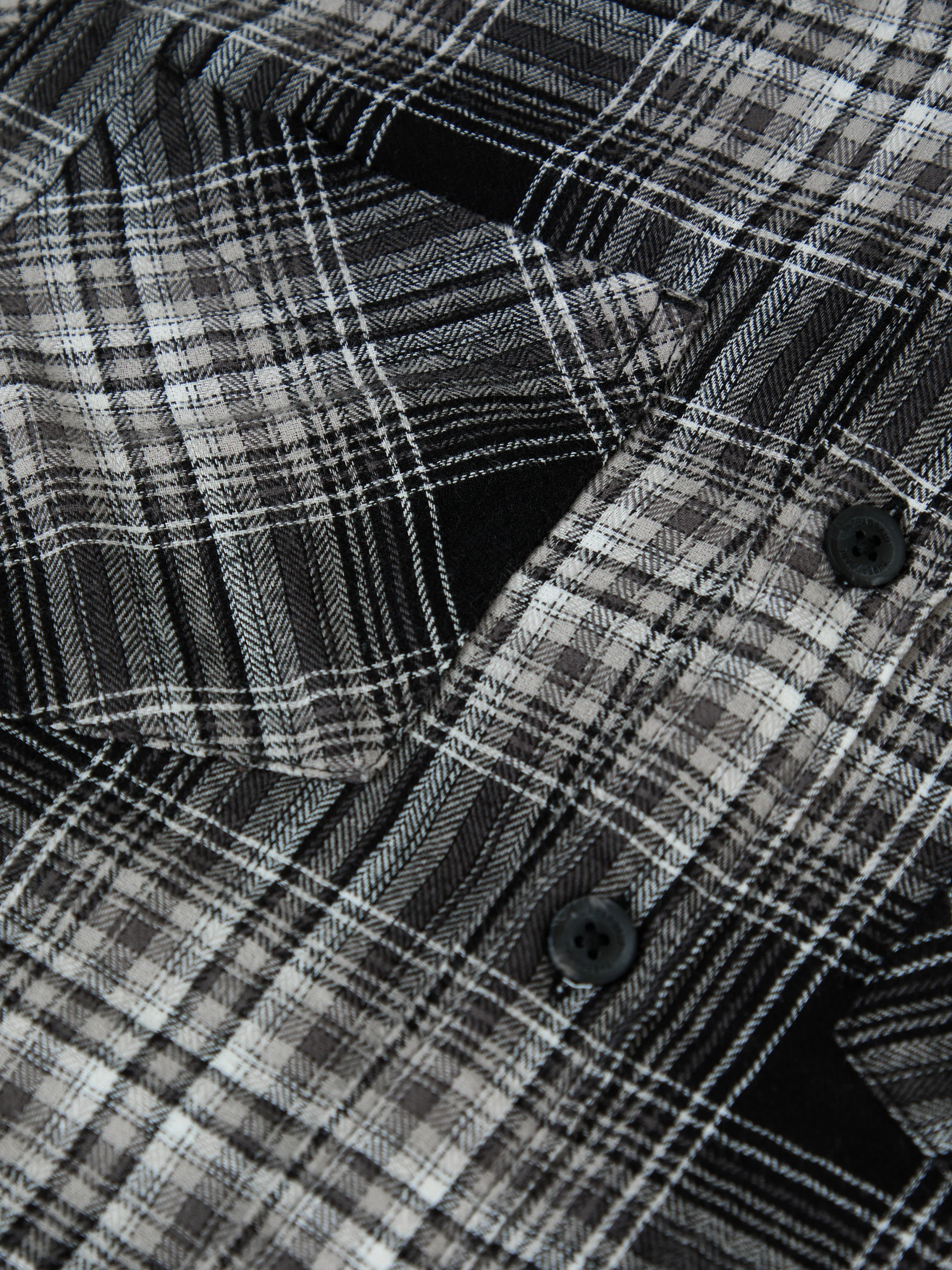 Quilted Shacket with Borg Lined Hood in Black Check - Image 6