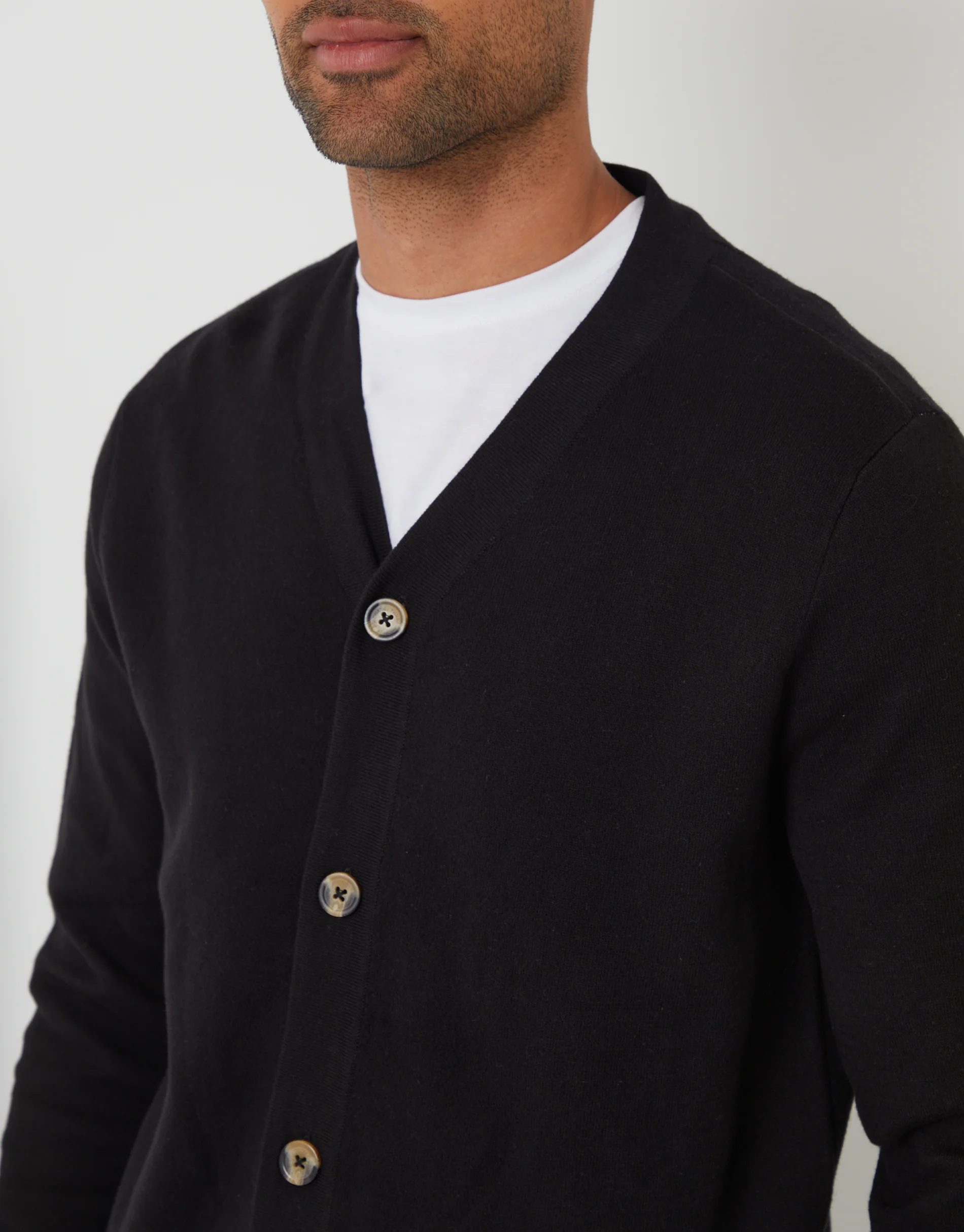 Knitted Cardigan in Black - Image 4