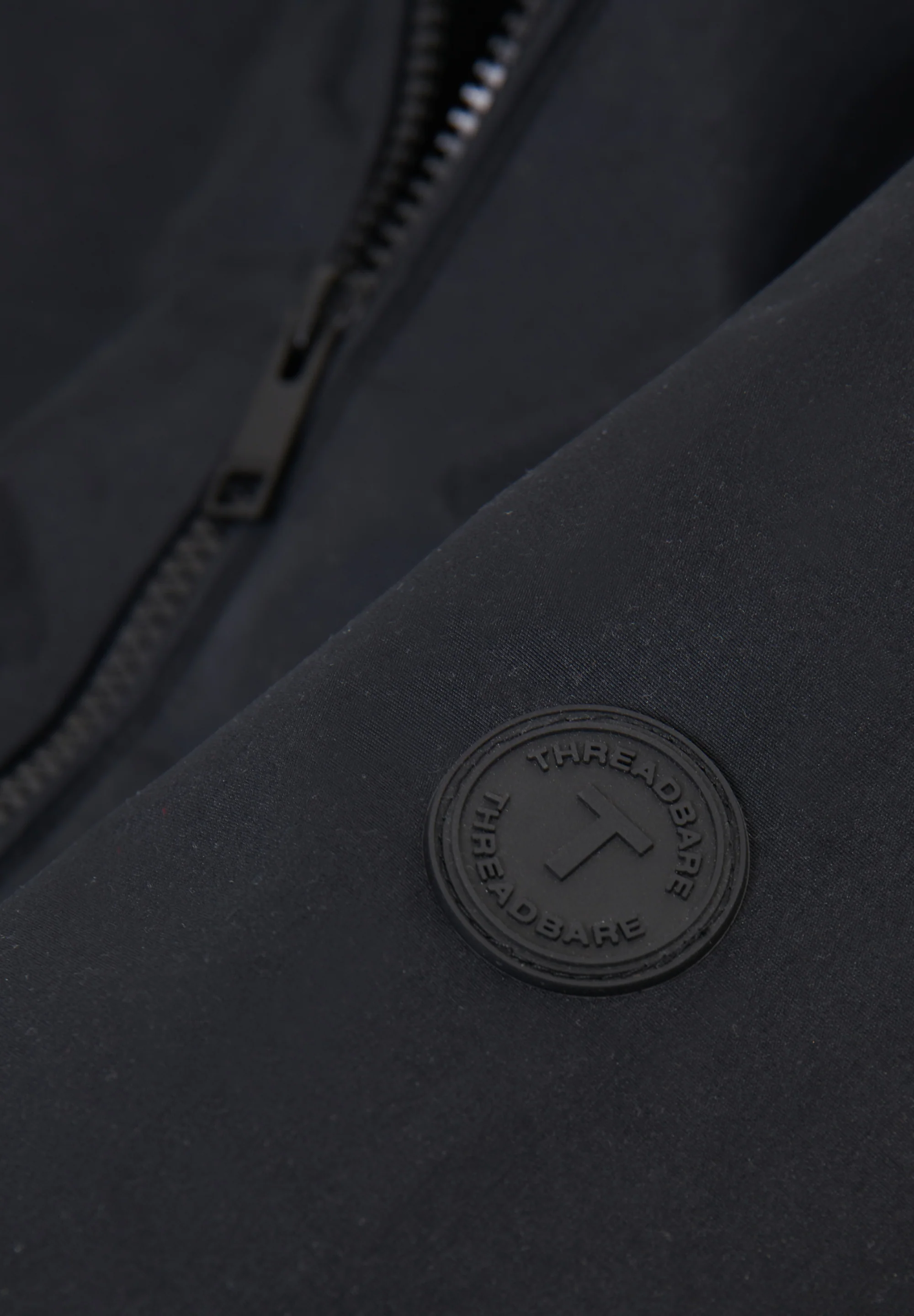 Padded Bomber Jacket in Black - Image 6