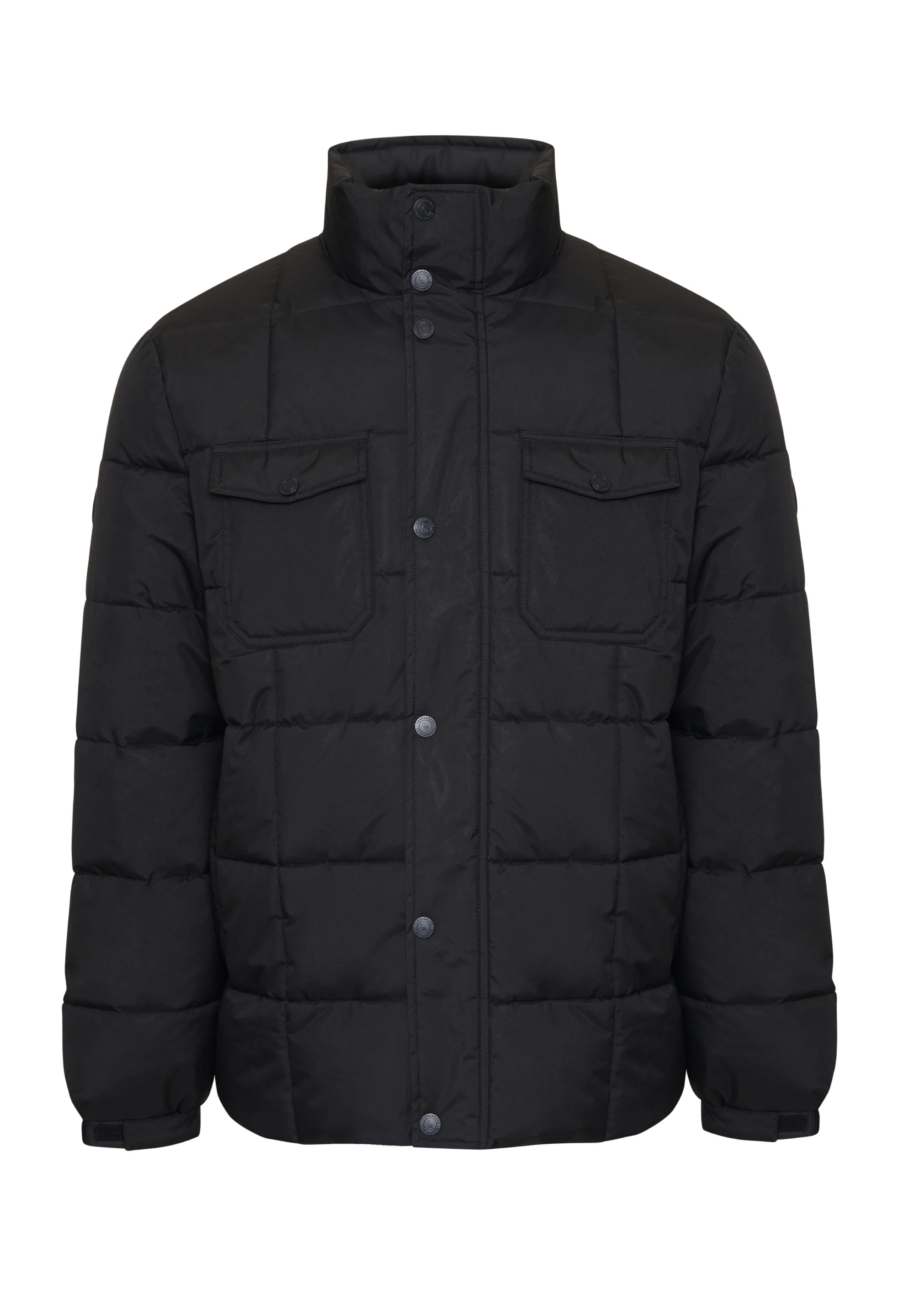Padded Funnel Neck Jacket in Black - Image 7