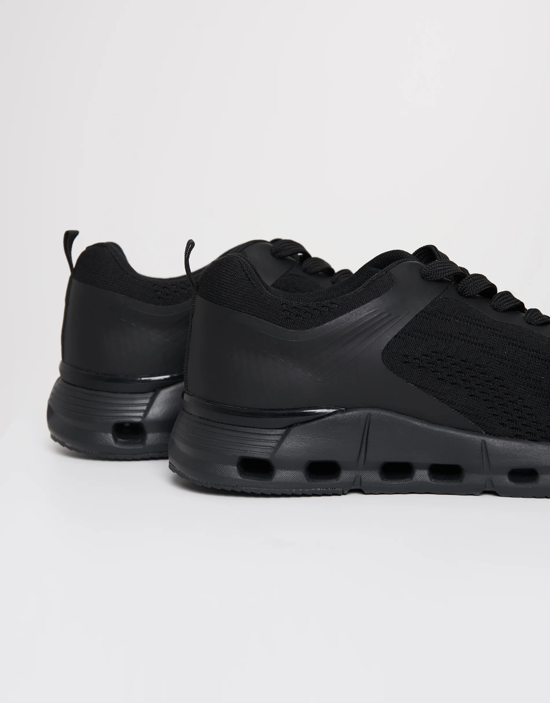 Textured Slip On Trainers in Black