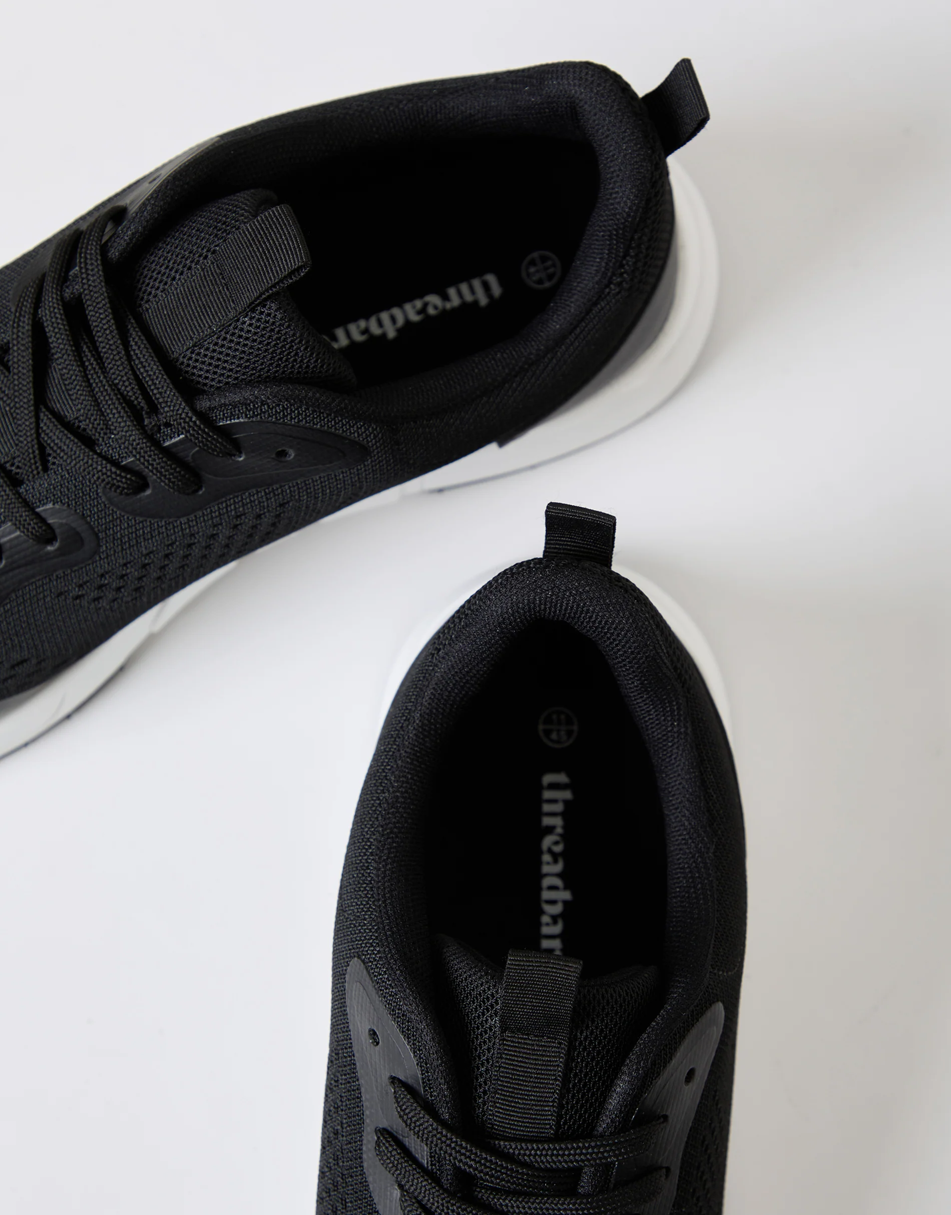 Textured Slip On Trainers in Black & White - Image 4
