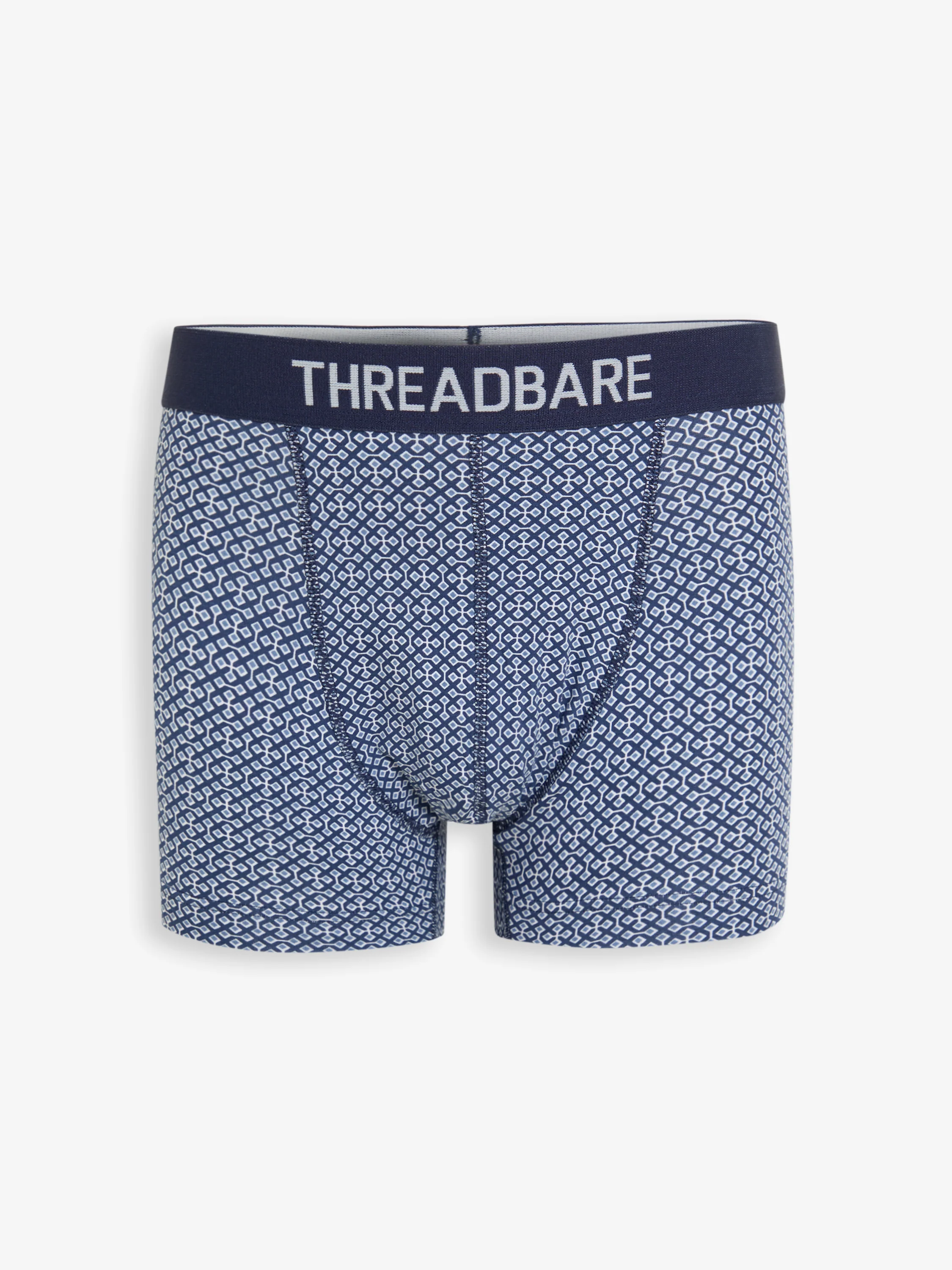 5 Pack Assorted Printed Hipster Fit Boxer Shorts in Blue Mix - Image 3