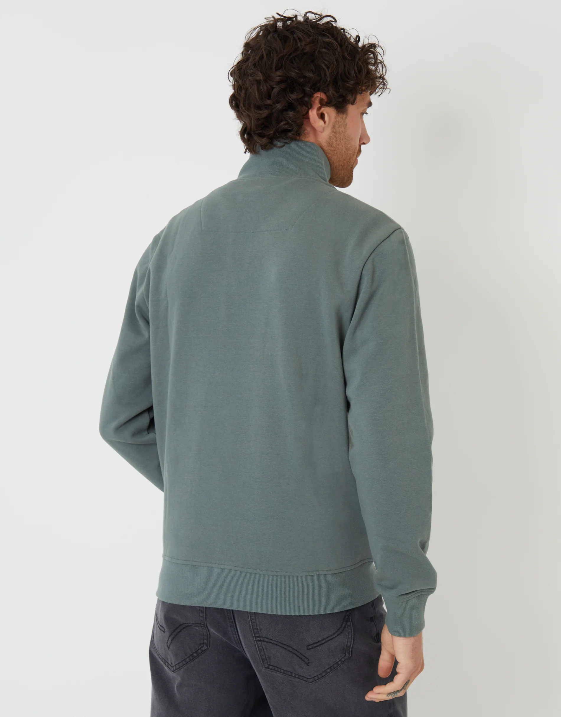 Quarter Zip Sweatshirt in Blue - Image 2