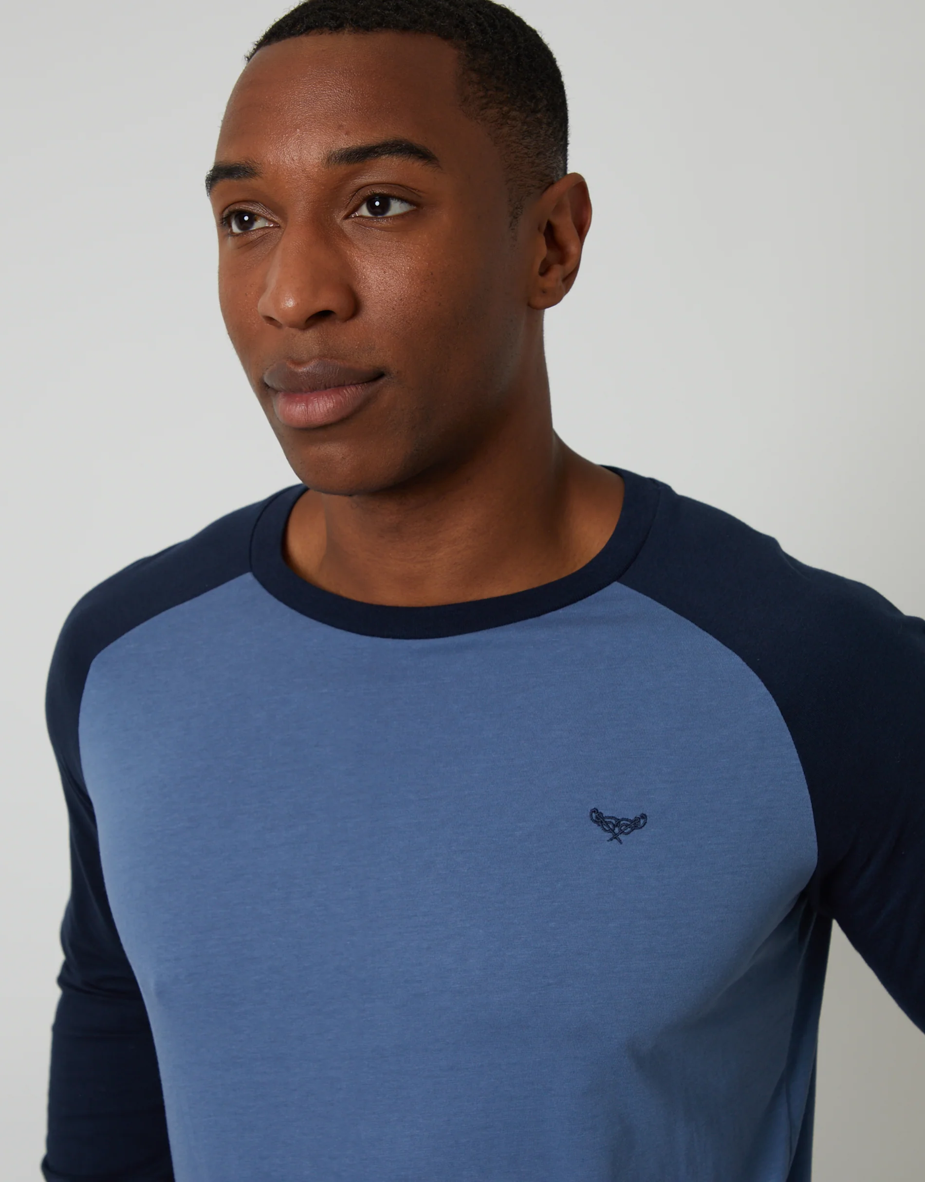 Raglan Sleeve Pyjama Set in Blue - Image 3