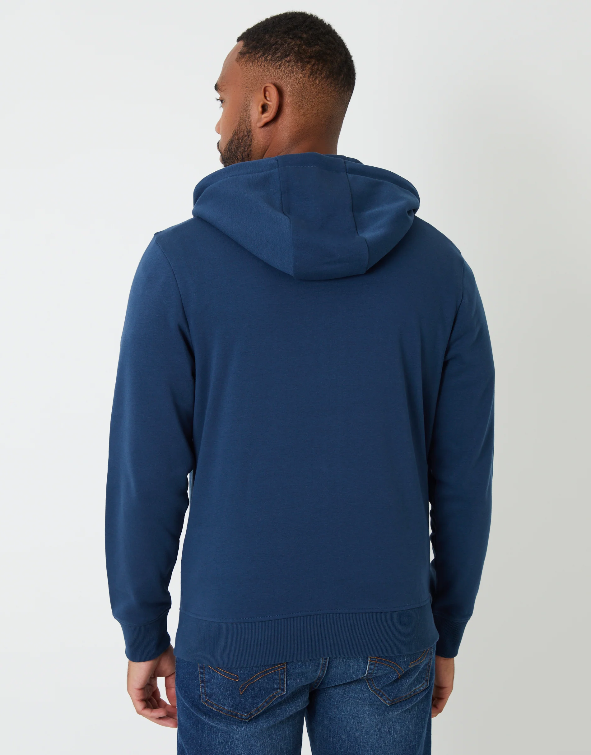 Zip-Through Hoodie in Blue - Image 2