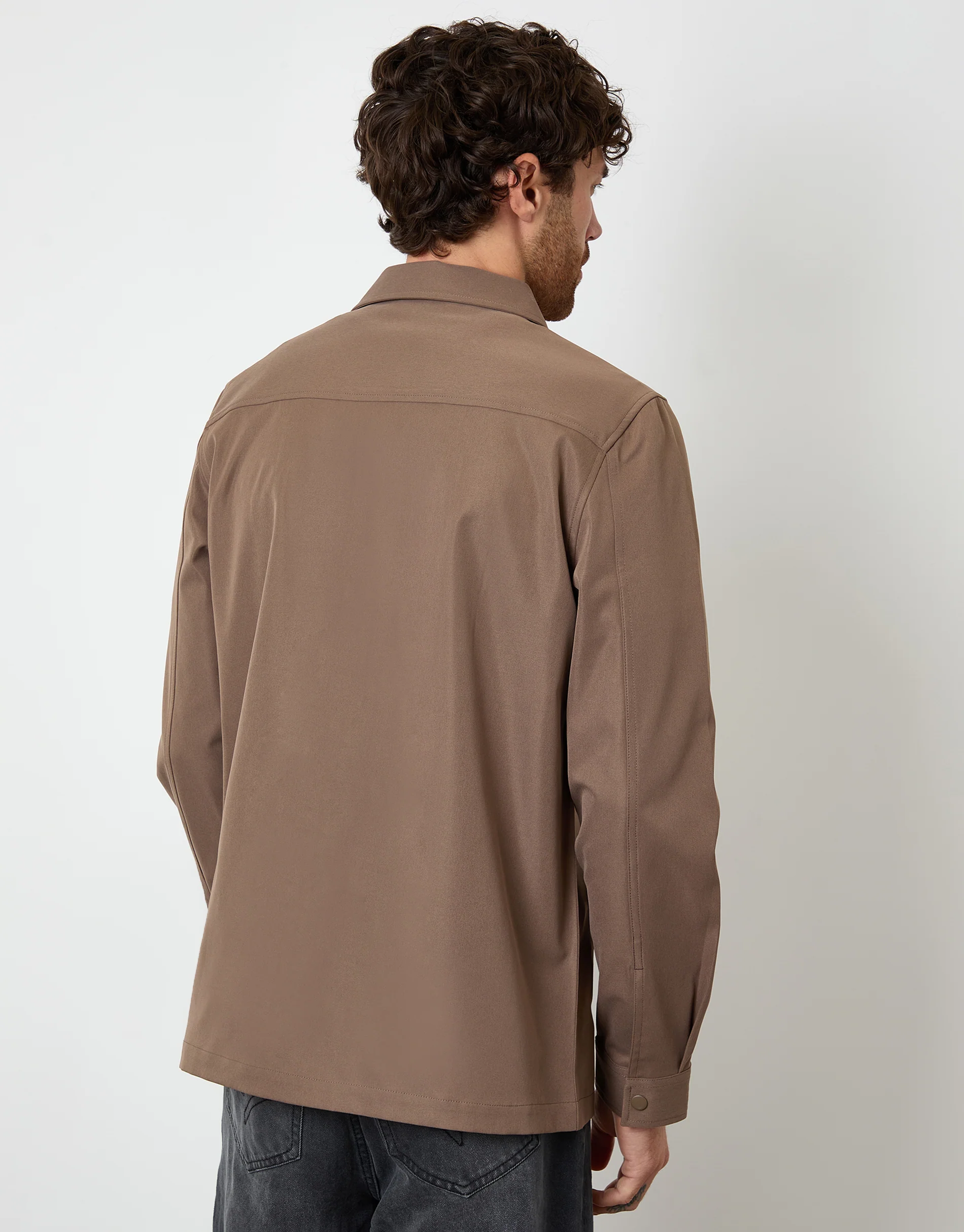 Cargo Pocket Shacket in Brown - Image 2